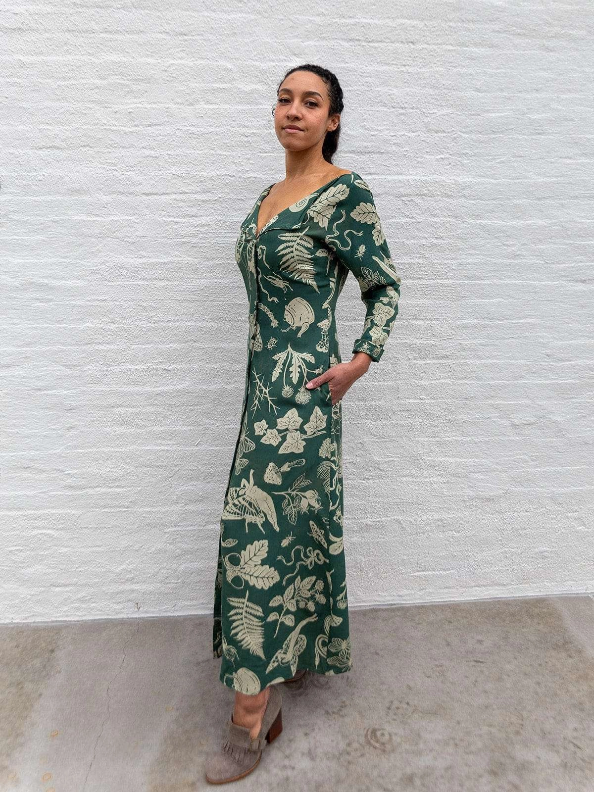 Bhodie Dress in Emerald Woodland Wonder Dreamy Motion