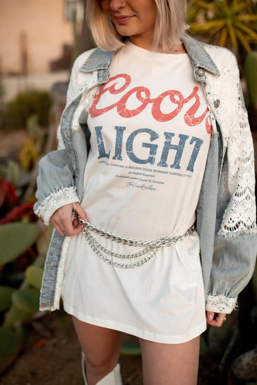 CrossBackDesign Coors Light Oversized Tee