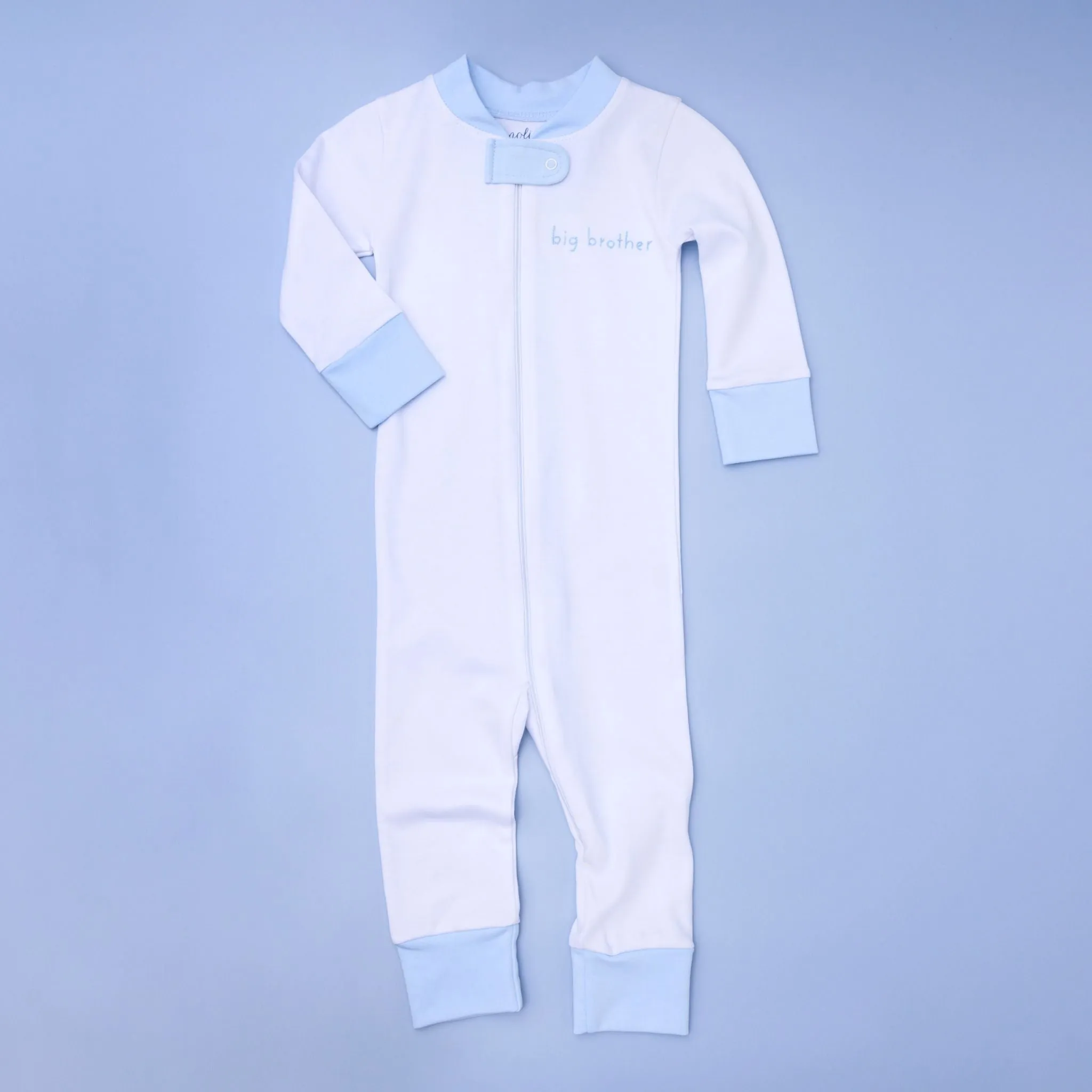 Big Brother Embroidered Zip Pajamas