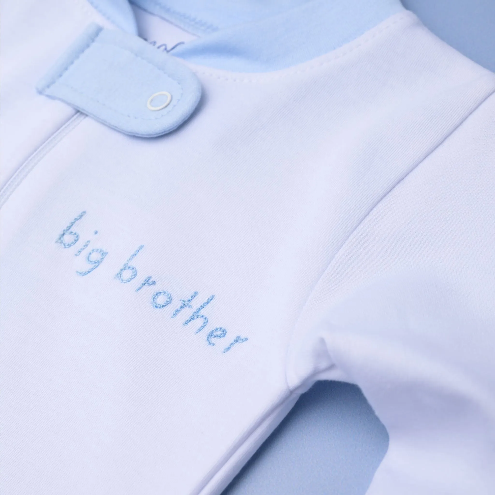 Big Brother Embroidered Zip Pajamas