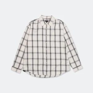 Big LS Shirt - Bone Plaid