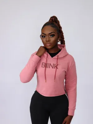 BIINK Crop Hoodie WOMEN- Musk Pink