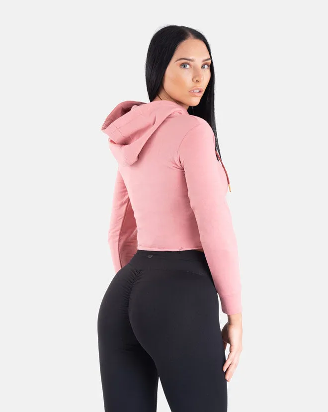 BIINK Crop Hoodie WOMEN- Musk Pink