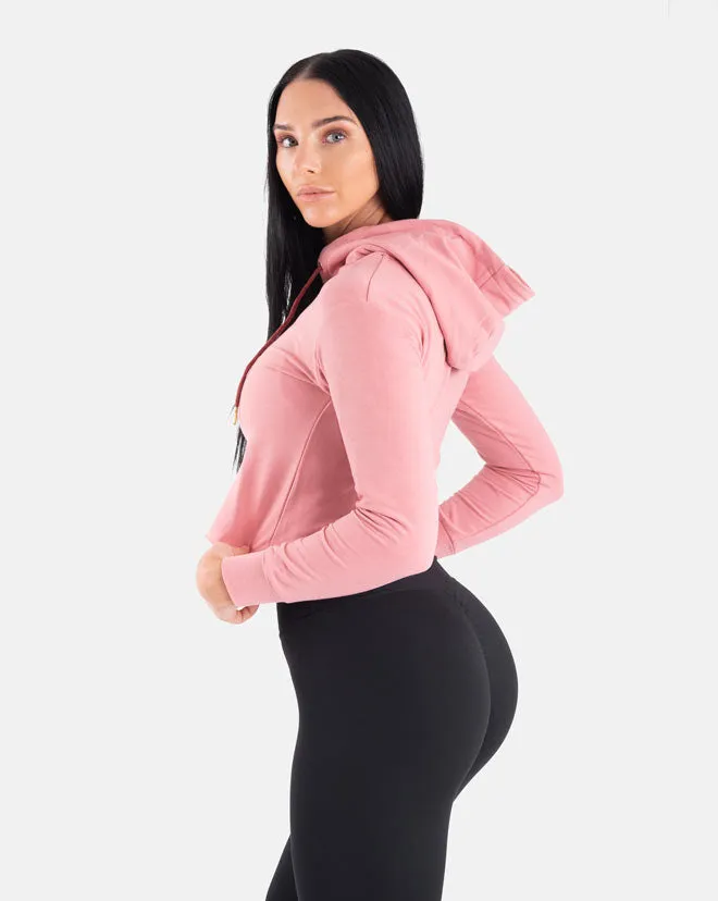 BIINK Crop Hoodie WOMEN- Musk Pink