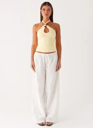 Smart Fit Bille Low Rise Pants - White