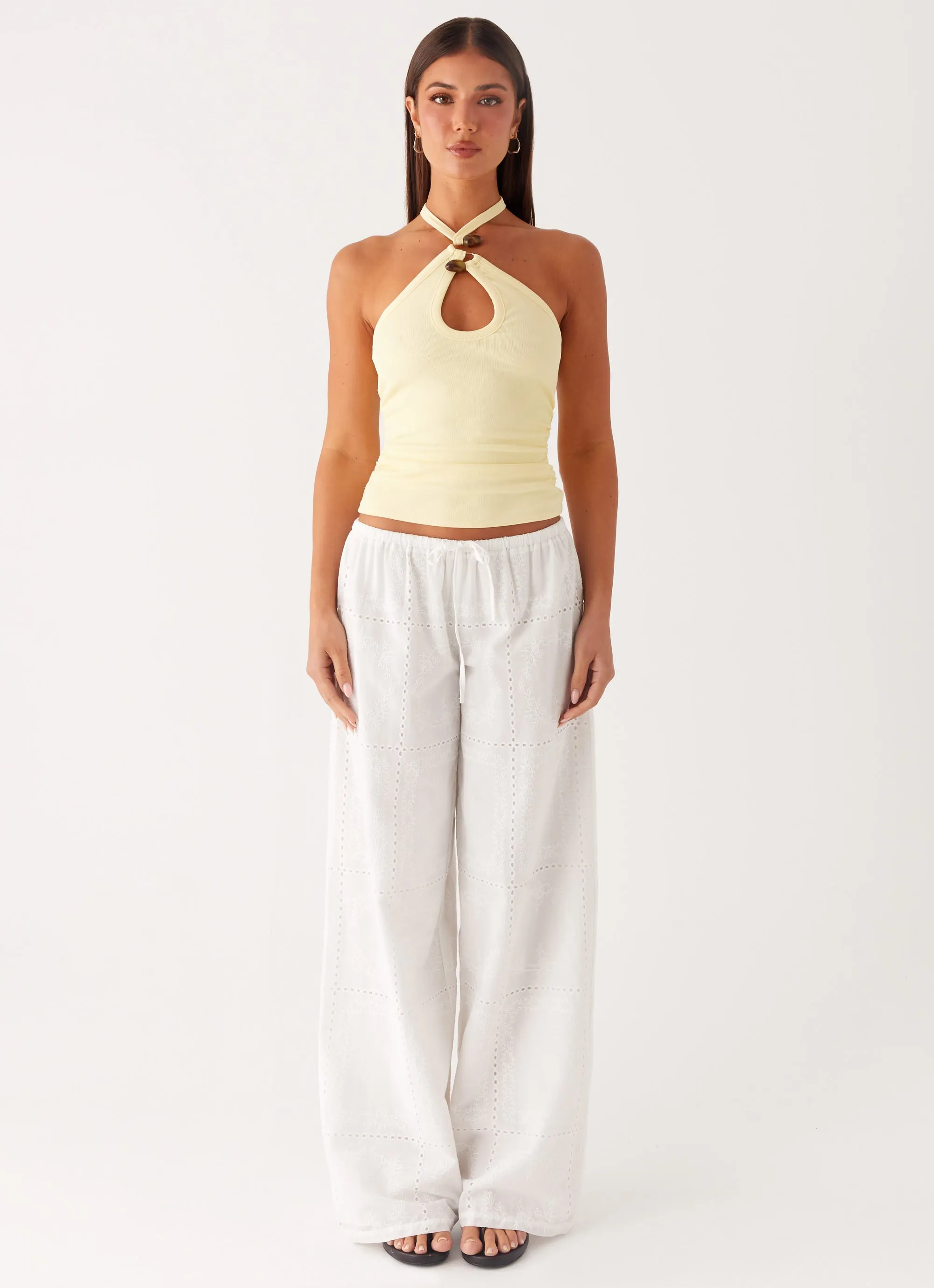 Smart Fit Bille Low Rise Pants - White