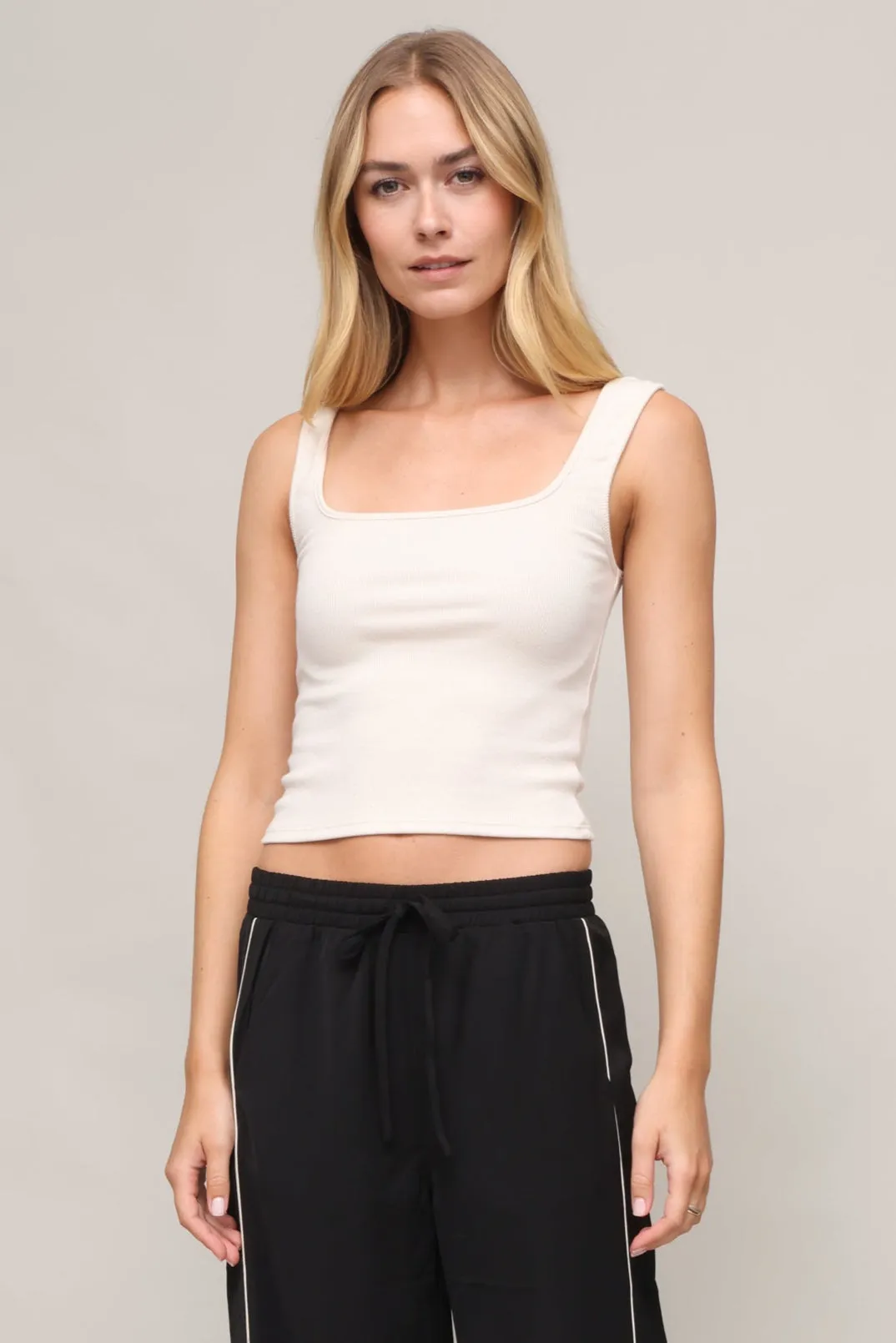 Kaitlyn Lux Rib Binded Tank UltraSoftInterior