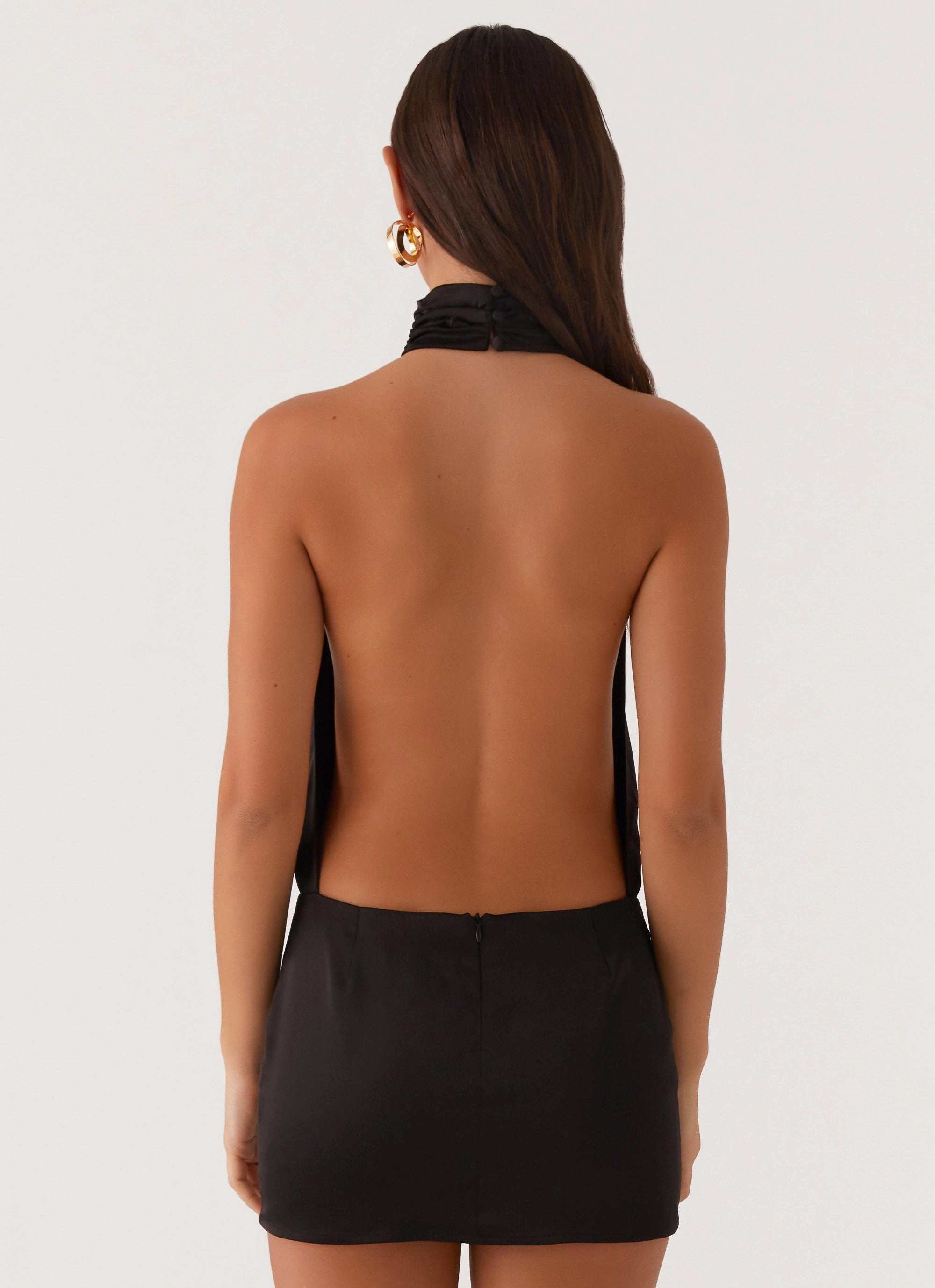 Birdie Halterneck Mini Dress - Black Outfit Lookbook