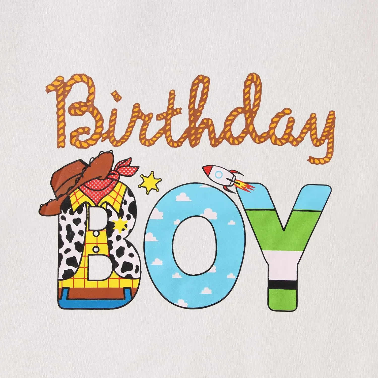 Birthday Boy Shirt Toddler Boys Cartoon Graphic Birthday T-Shirts Kids 1st 2nd 3rd 4th 5th 6th Bday Party Gift Tees
