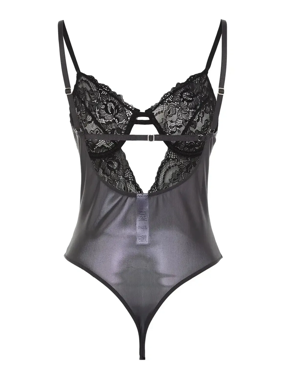 Black Cut-out Detail Lace Body