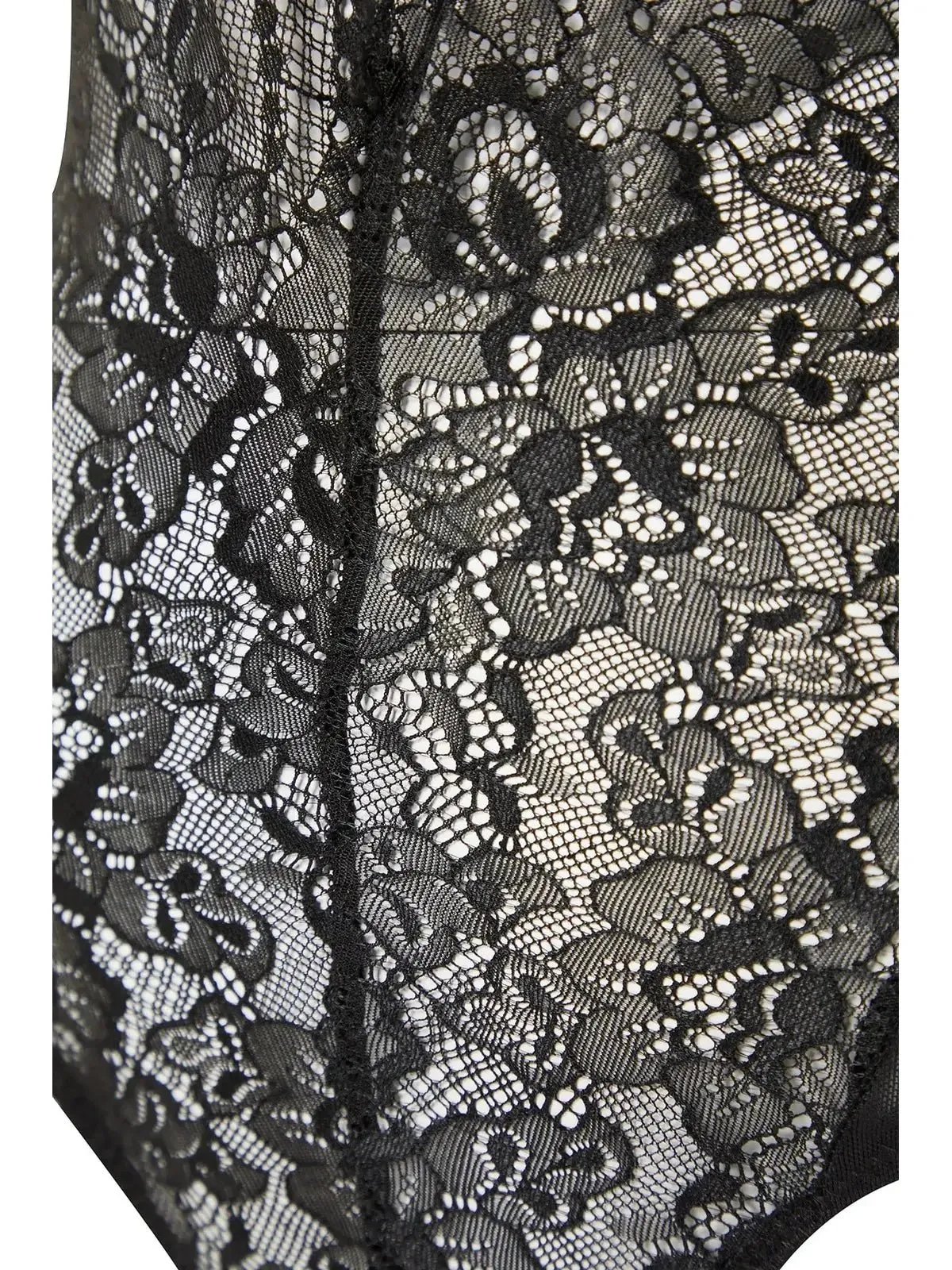Black Cut-out Detail Lace Body