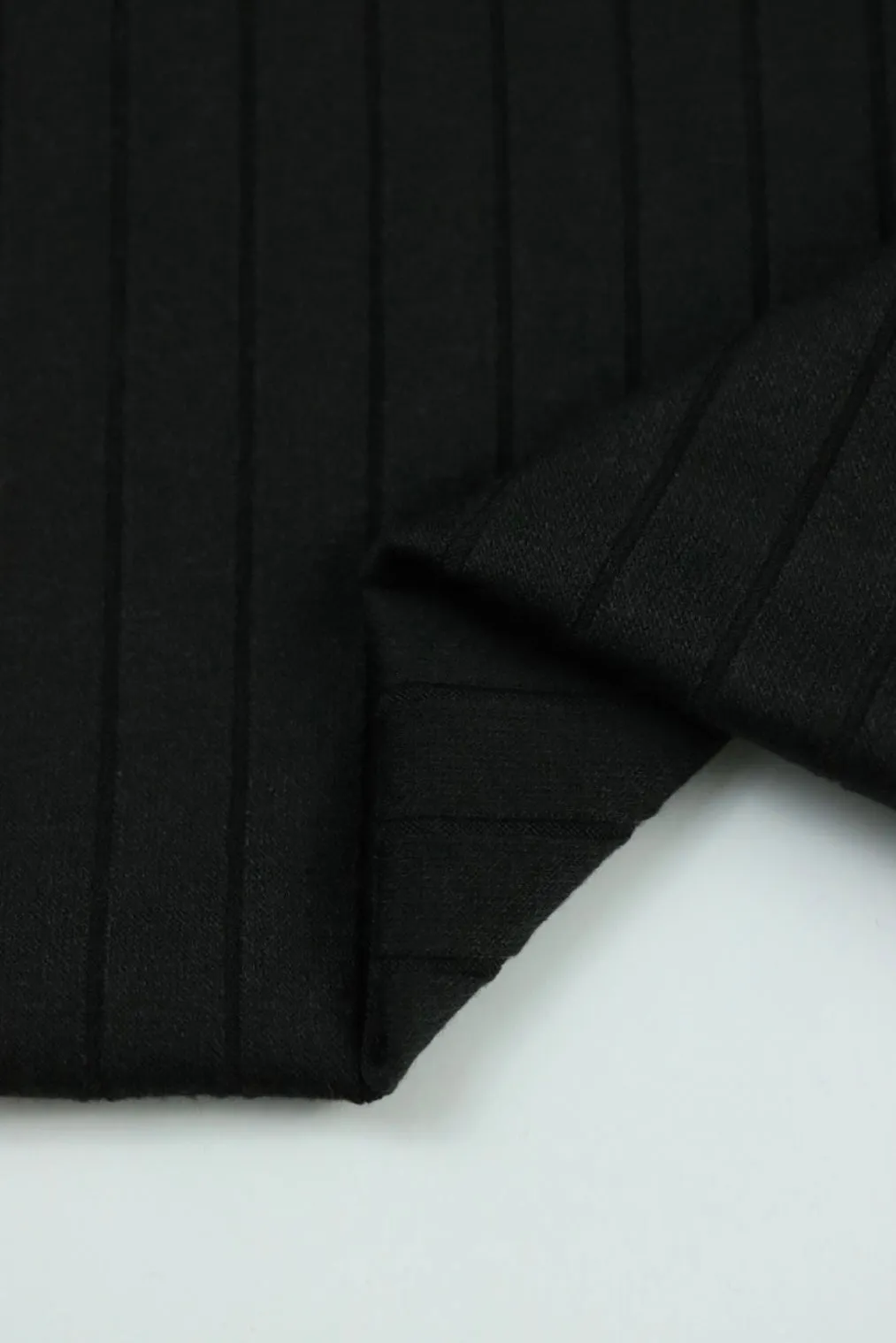 Black Seville Wide Rib Knit