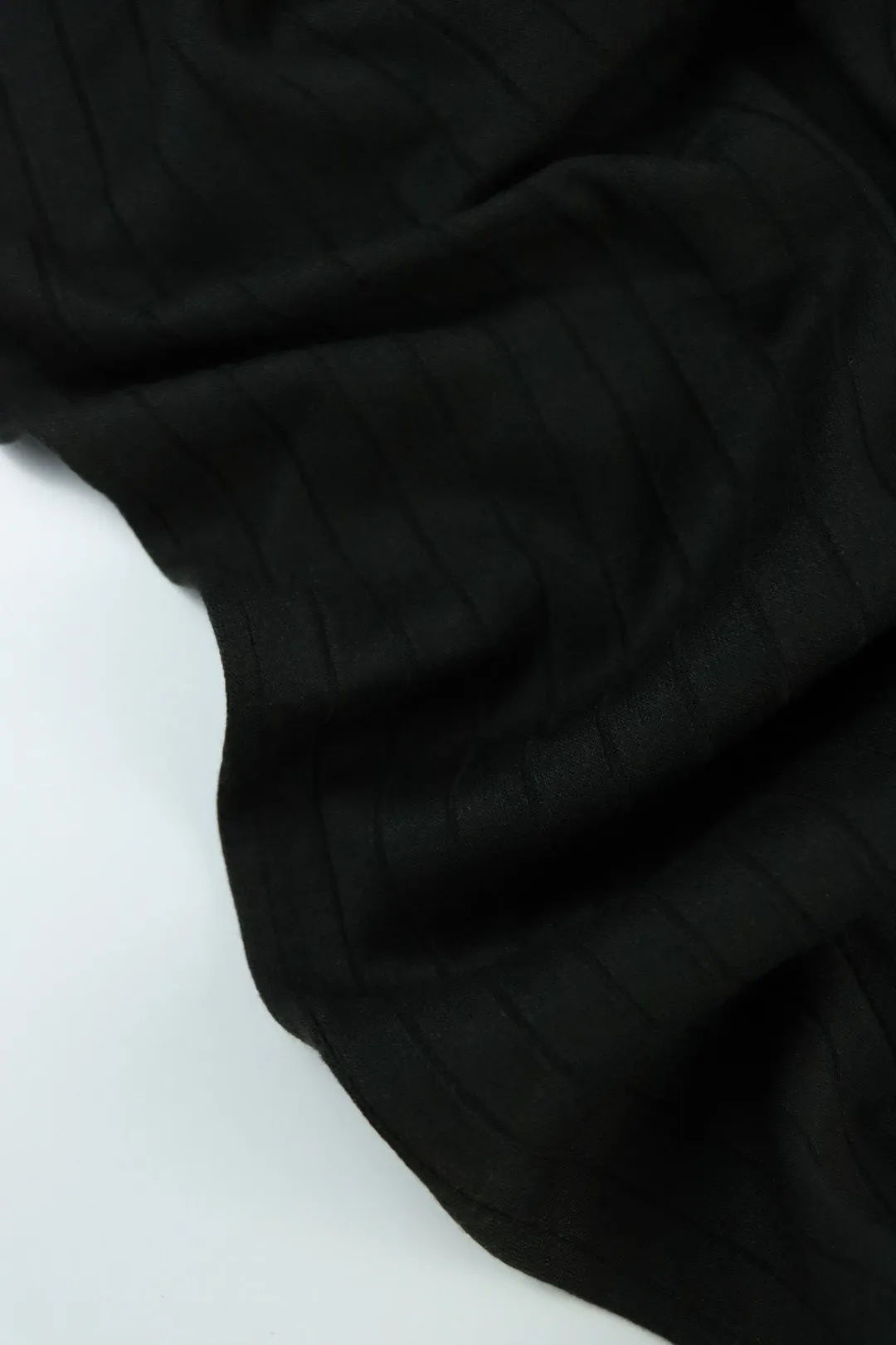 Black Seville Wide Rib Knit