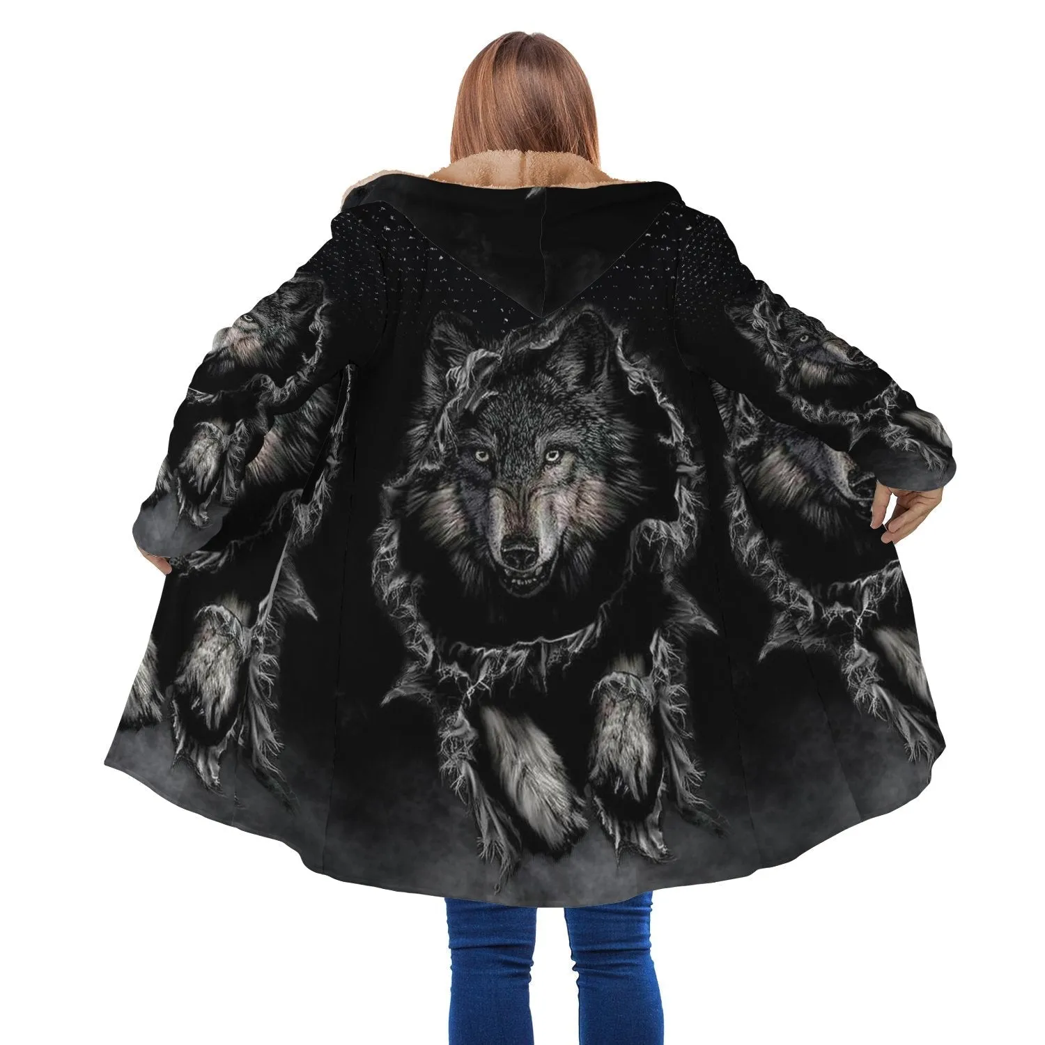 Black Wolf Native  Cloak WCS