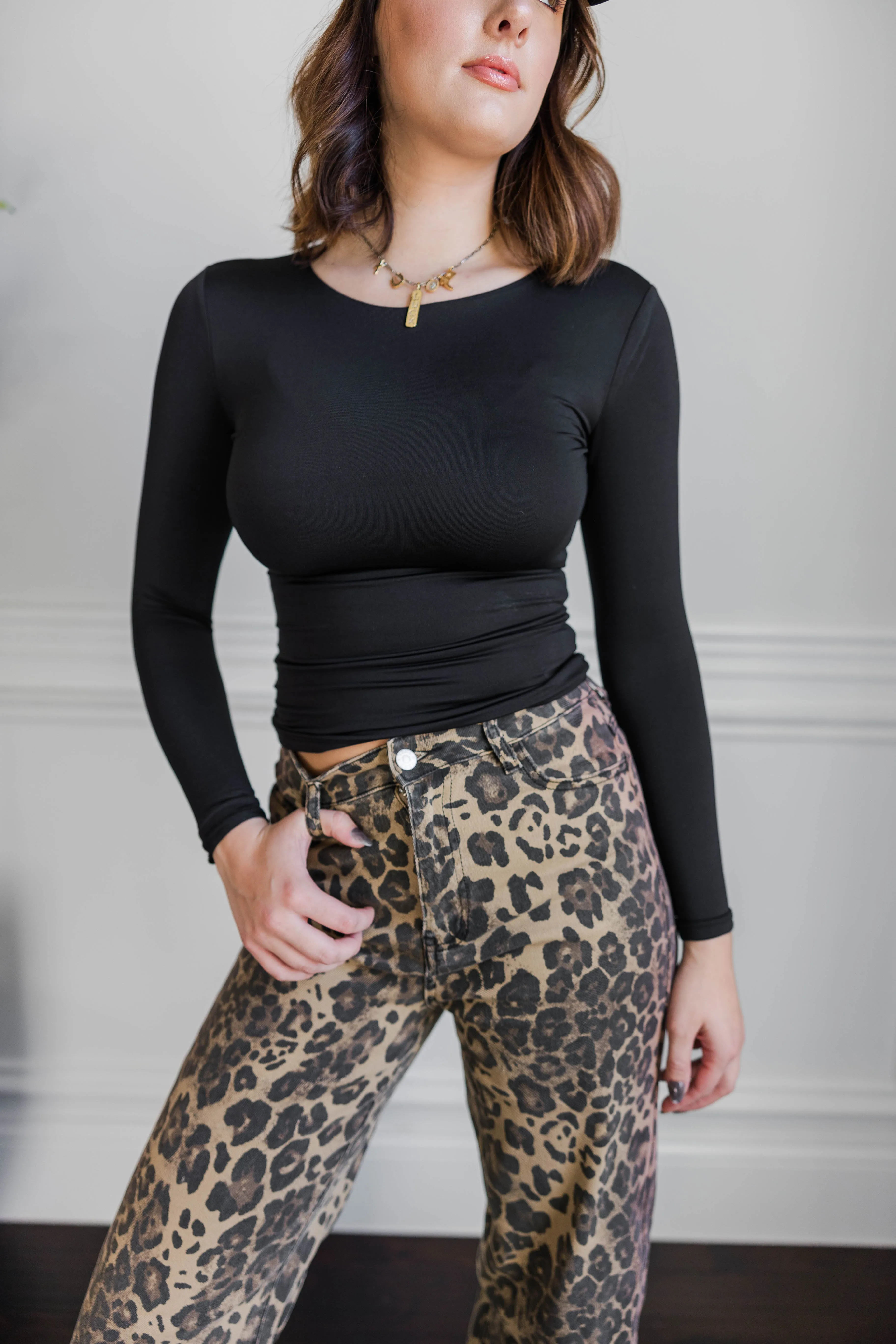 Blackout Seamless High Neck Top ColorfastMaterial