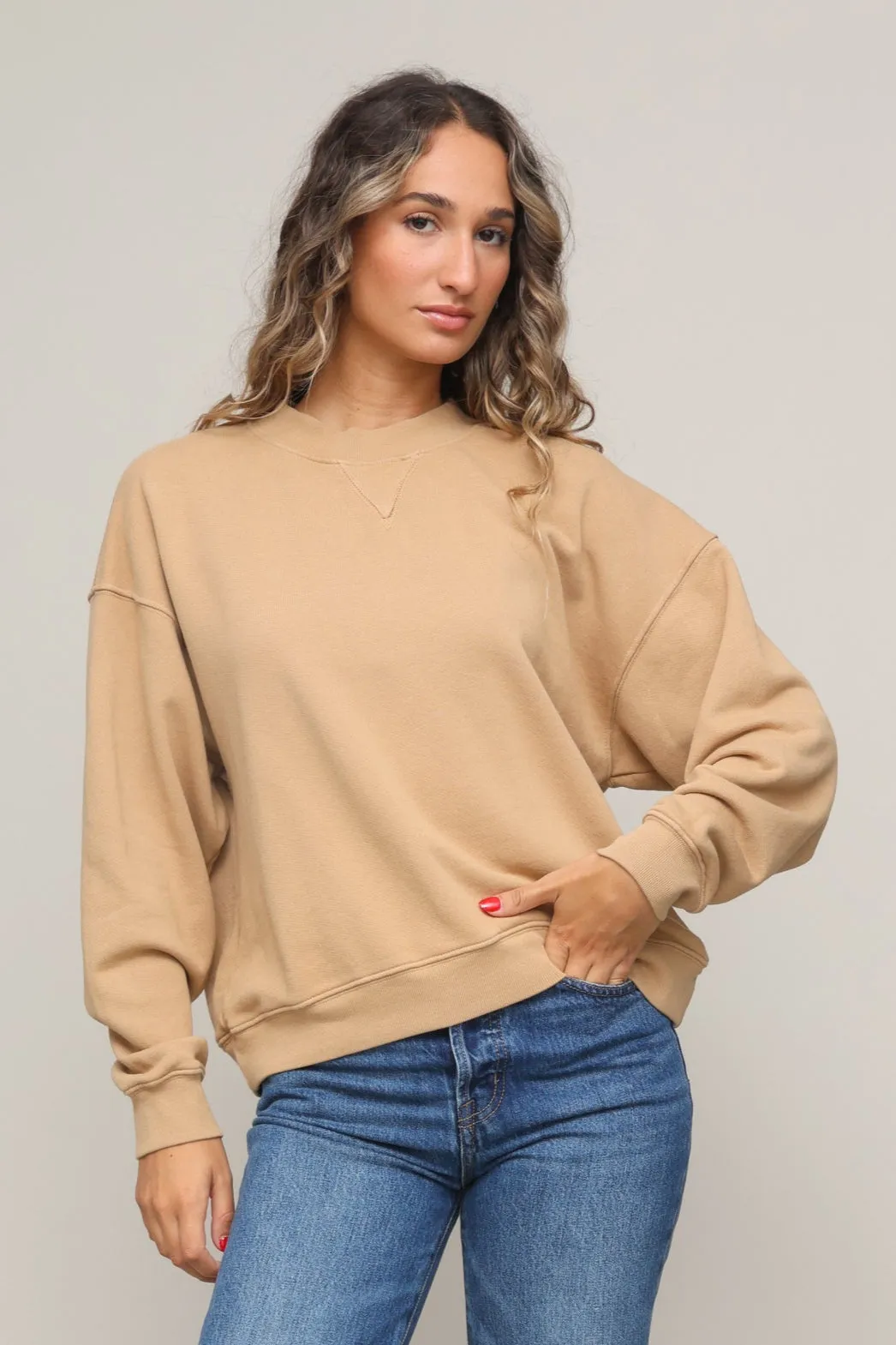 Blake French Terry Sweatshirt Non Closure Collar LowImpact Dye Process