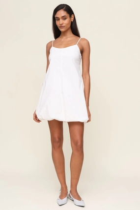 Blanca Bubble Mini Dress Trendy wrap gown
