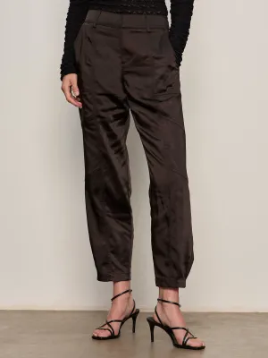 WrinkleFreeFinish Sahara Satin Tapered Pant Black
