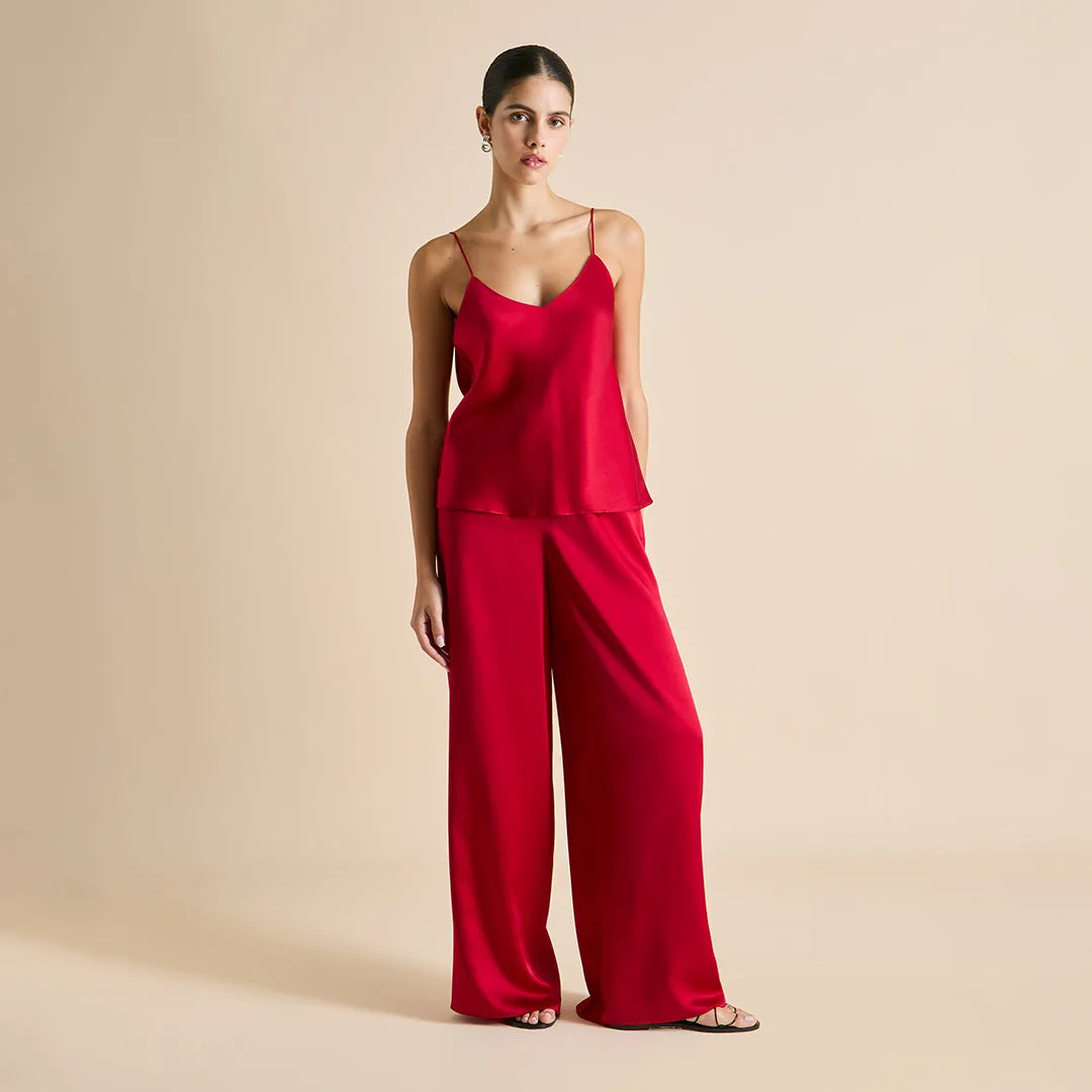 Bliss Ruby Camisole Set in Silk Satin
