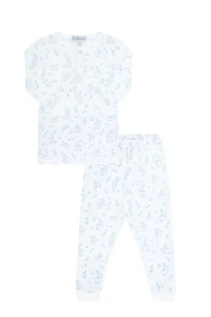 Blue Bunny Toile Pajama