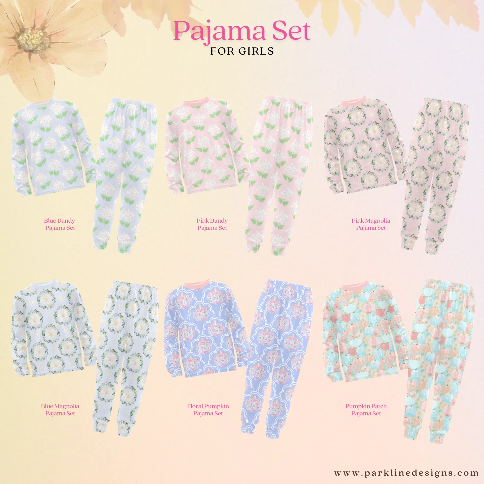 Blue Dandy | Pajama Set for Girls  | Sweet & Comfortable Sleepwear for Kids