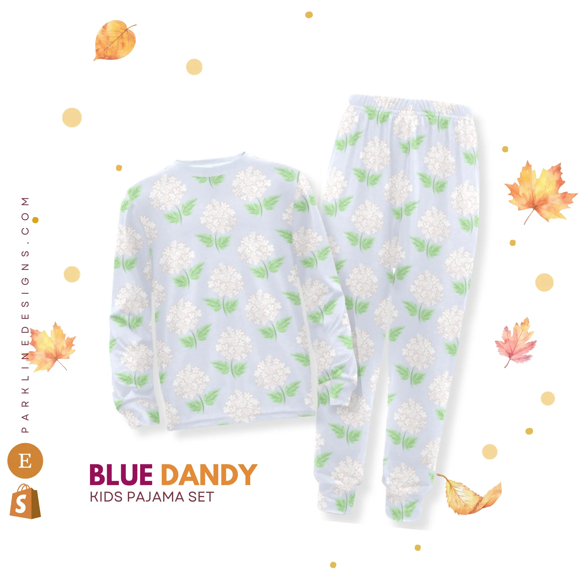 Blue Dandy | Pajama Set for Girls  | Sweet & Comfortable Sleepwear for Kids