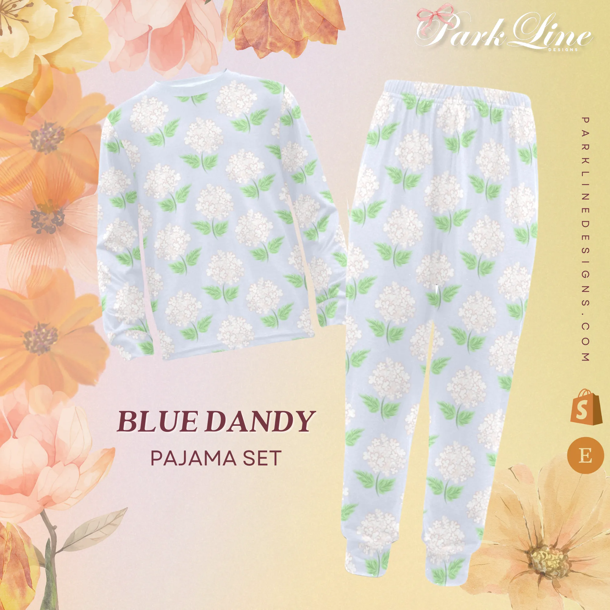 Blue Dandy | Pajama Set for Girls  | Sweet & Comfortable Sleepwear for Kids