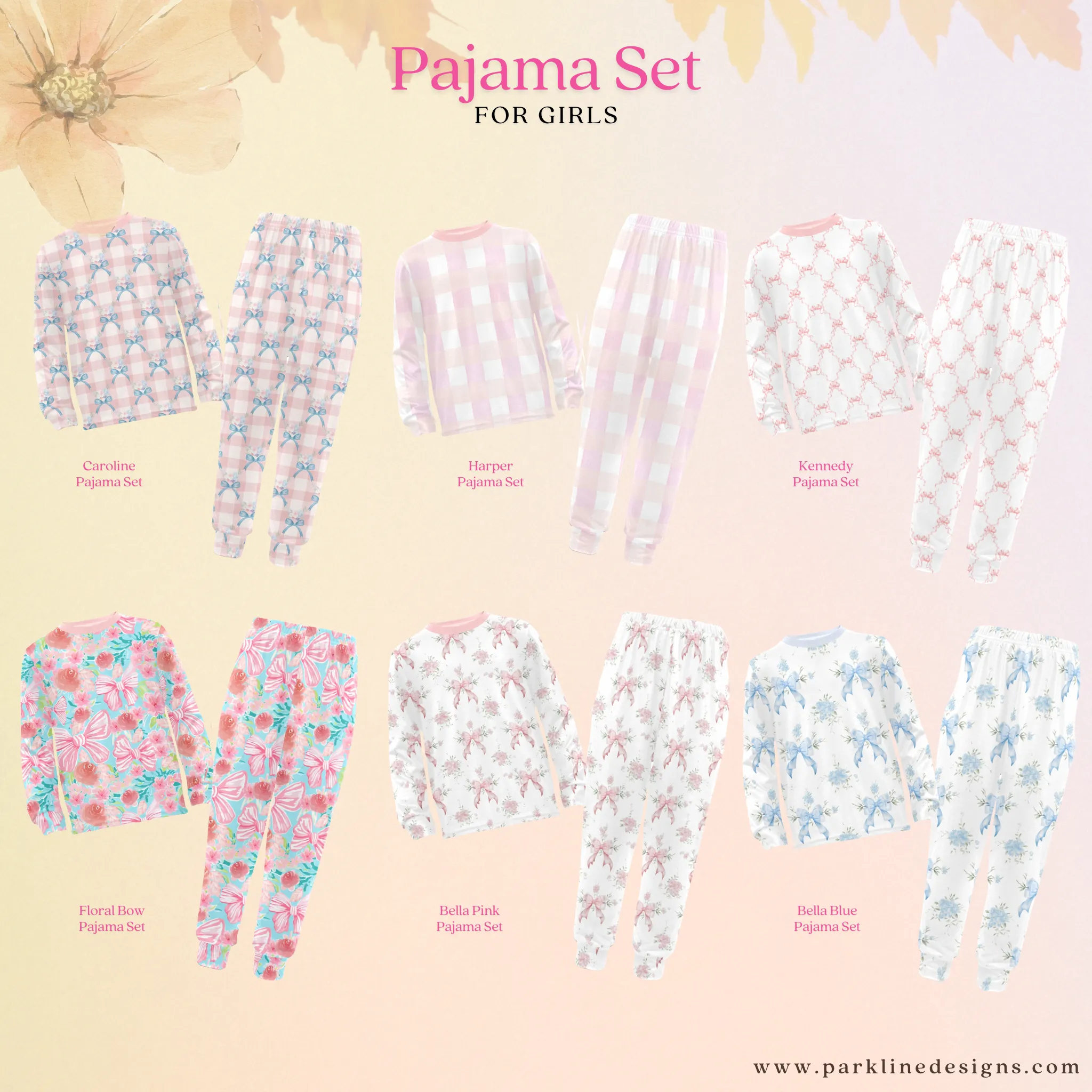 Blue Dandy | Pajama Set for Girls  | Sweet & Comfortable Sleepwear for Kids