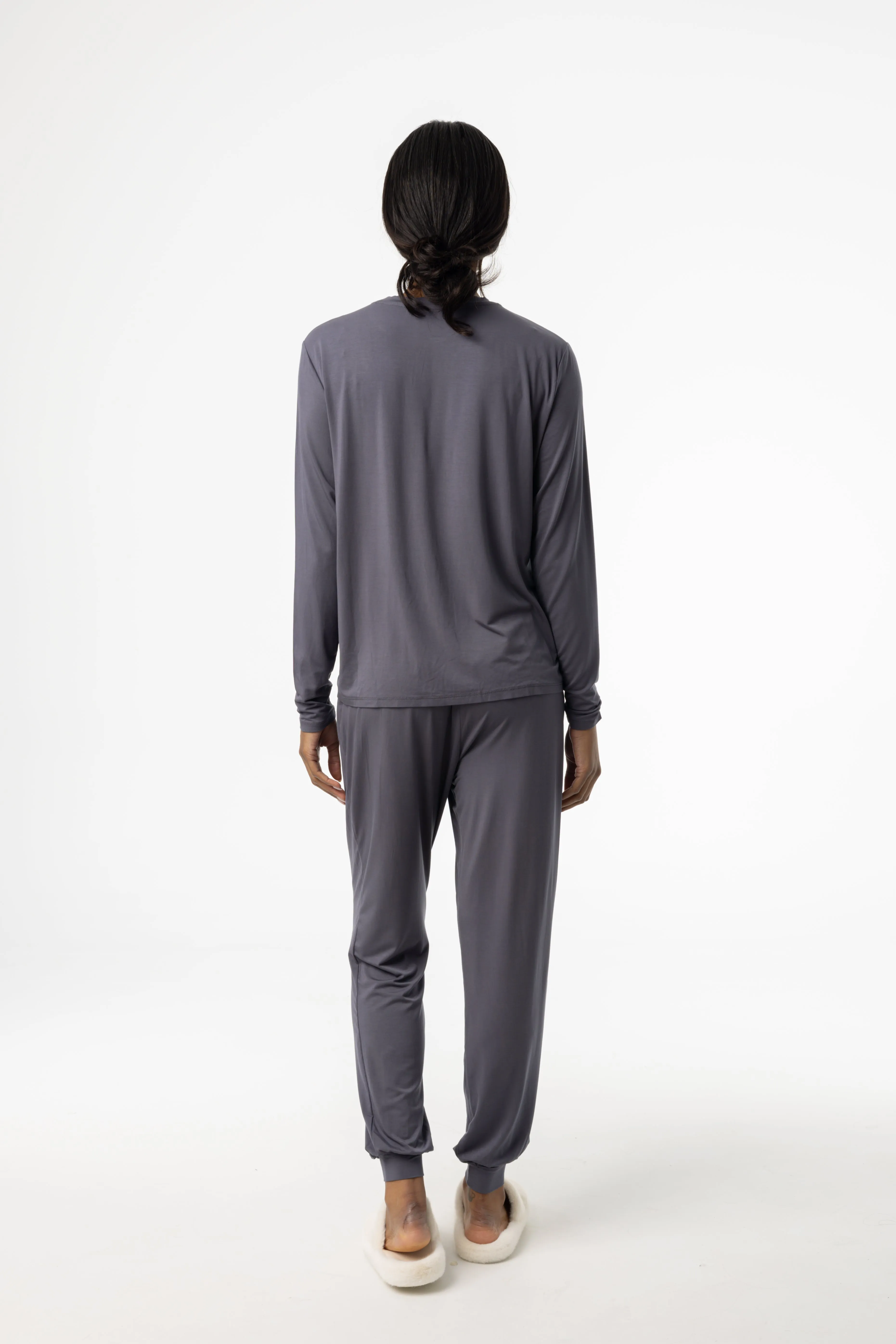 Blue Long Sleeve Shirt and Jogger Pants