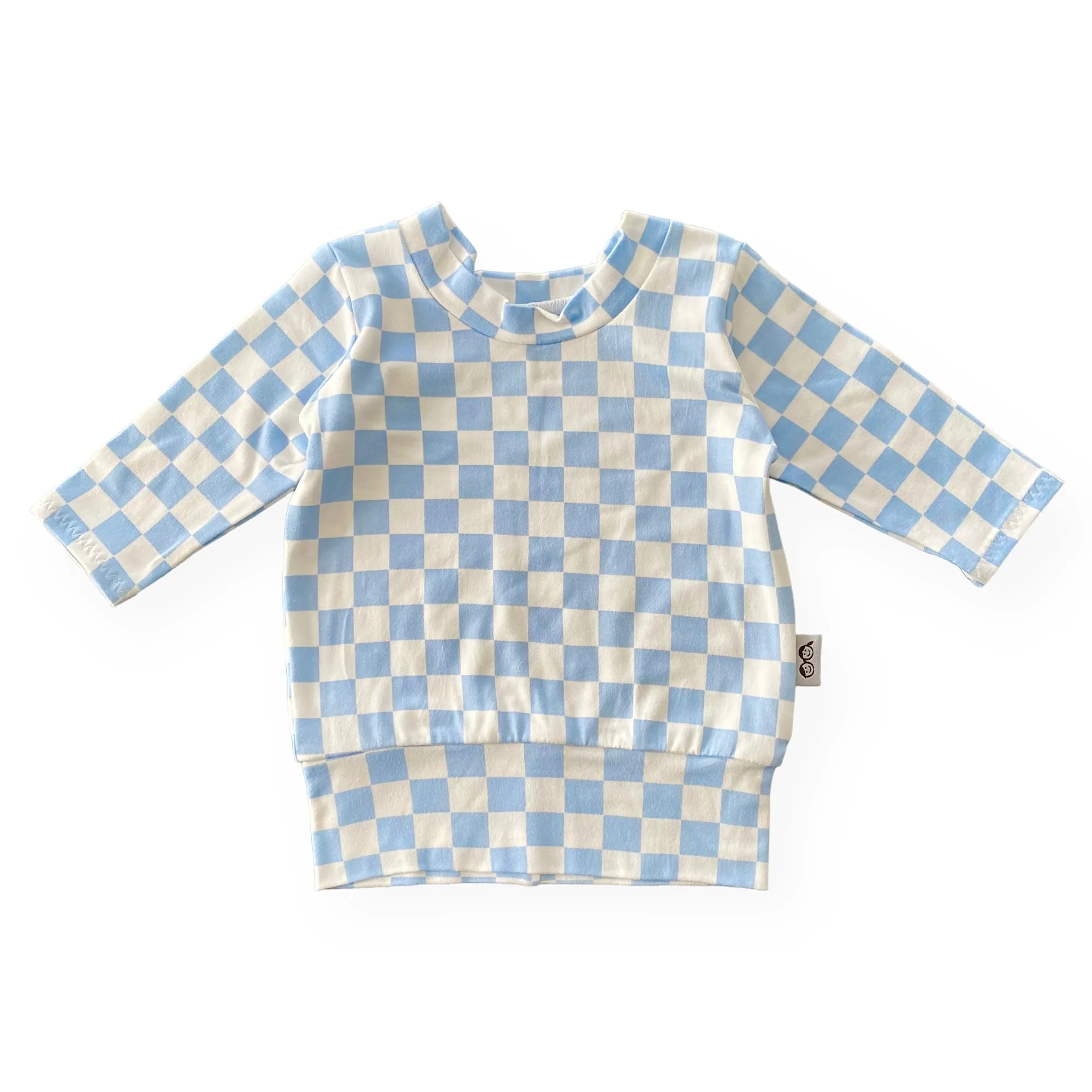 Blue Retro Checkered Lounge Set