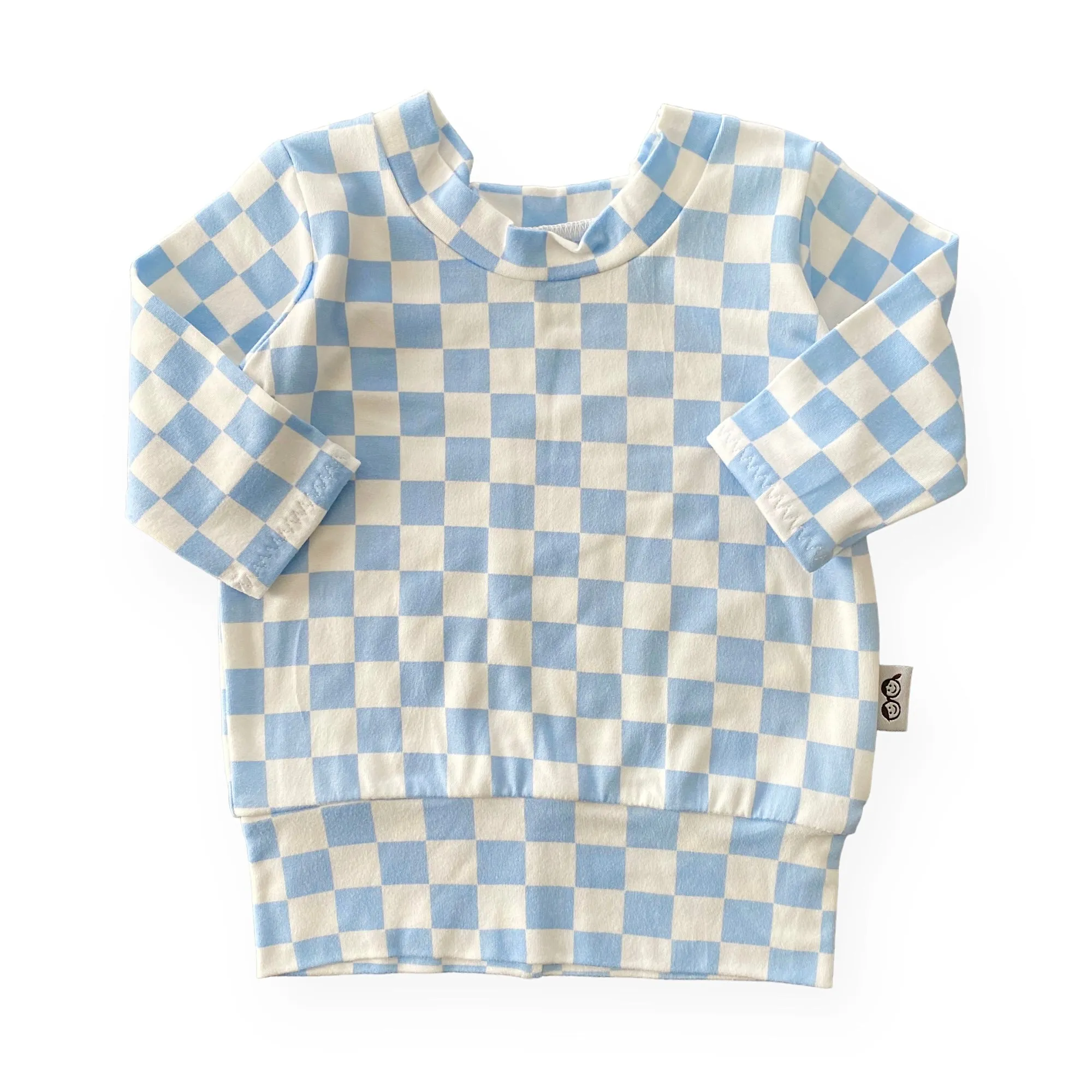 Blue Retro Checkered Lounge Set
