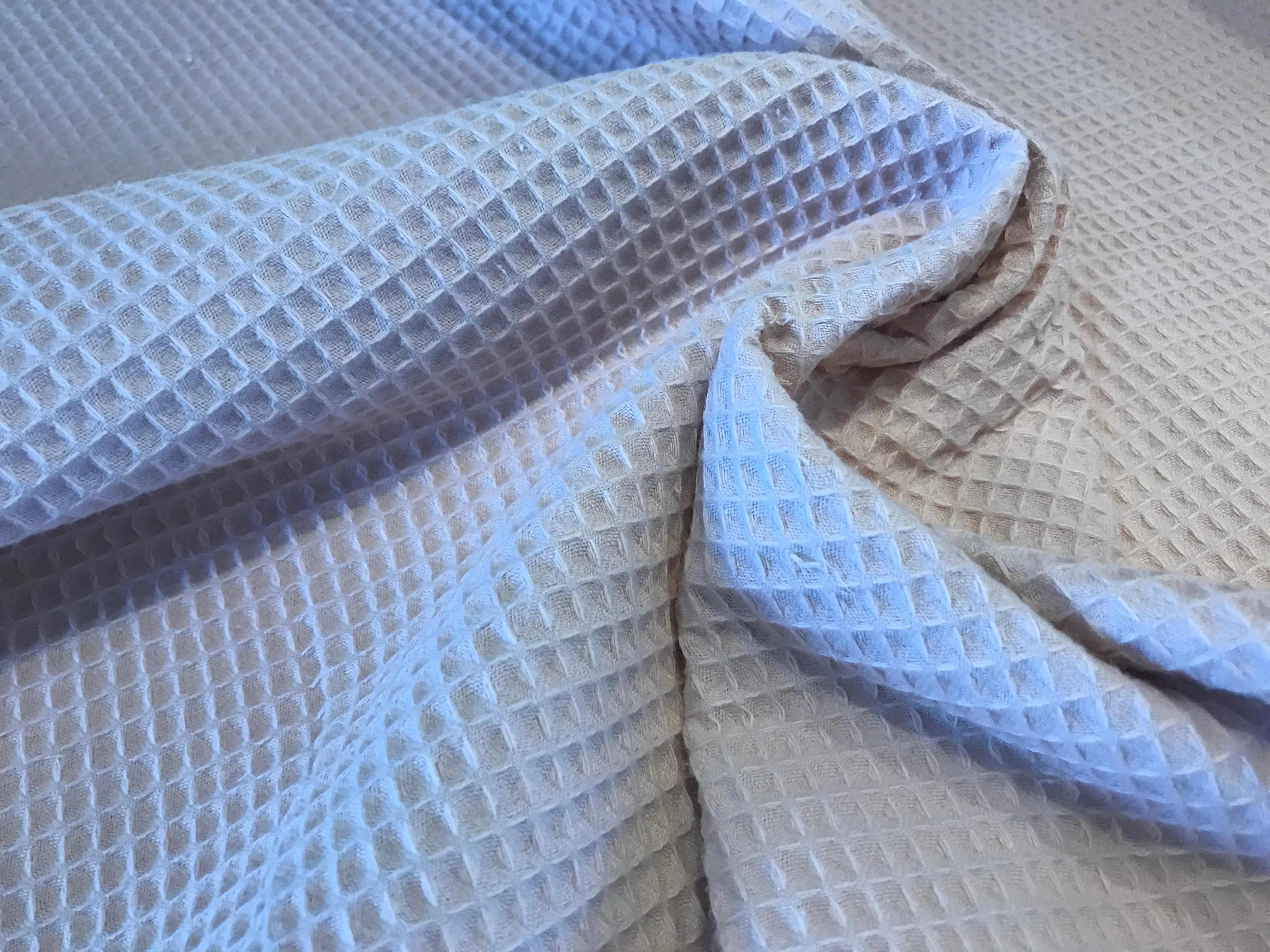 Blush 100% Organic Cotton Waffle.    1/4 Metre Price
