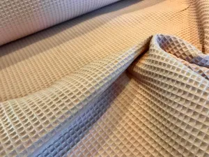 Blush 100% Organic Cotton Waffle.    1/4 Metre Price