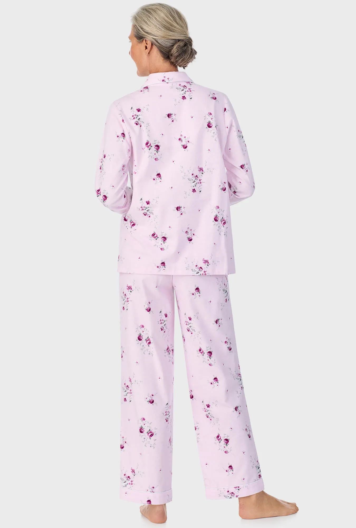 Blush Pink Floral Notch Collar PJ Set