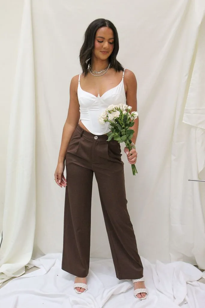 Adore You Trousers - Chocolate RegularFit Multi-Purpose Wear