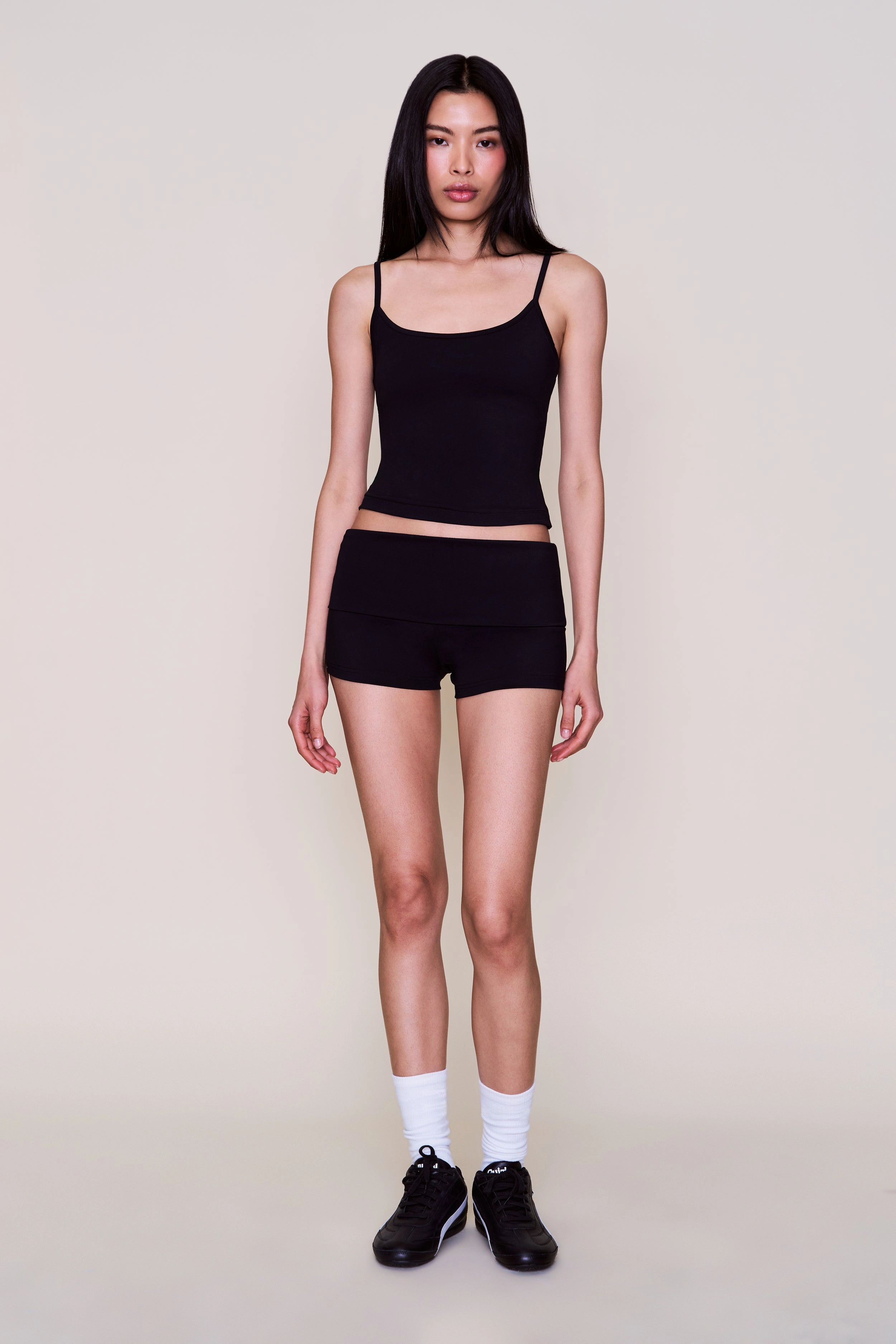 Body Fold-Over Micro  Short Lightweight Fabric