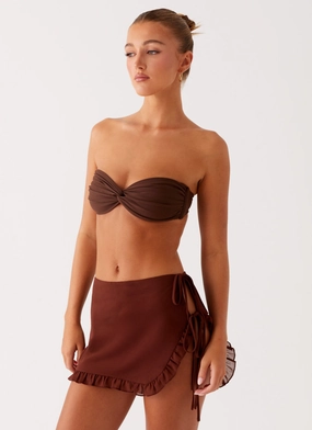 Minimal Touch Iggy Mini Skirt - Chocolate