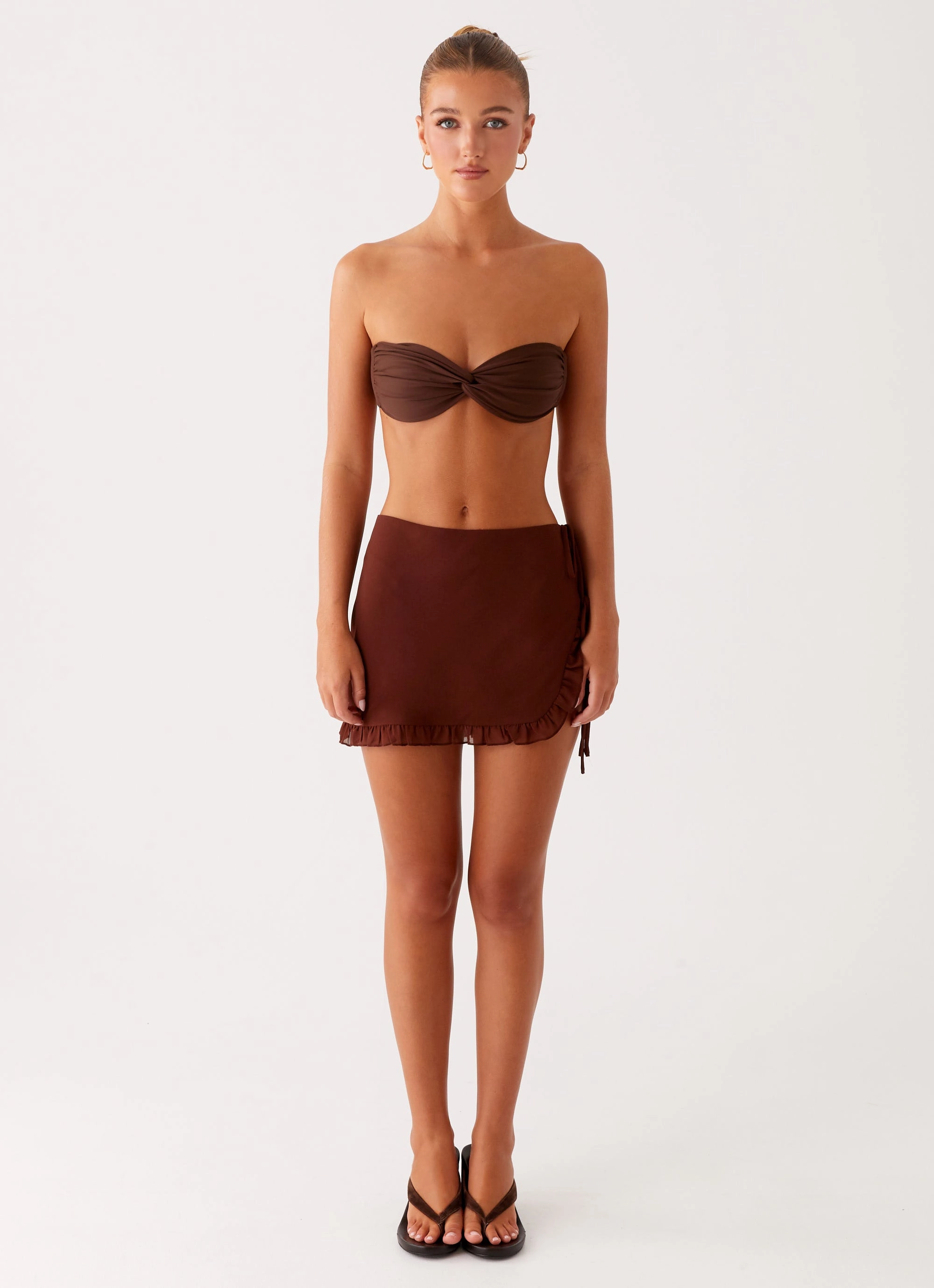 Outfit Shot Iggy Mini Skirt - Chocolate