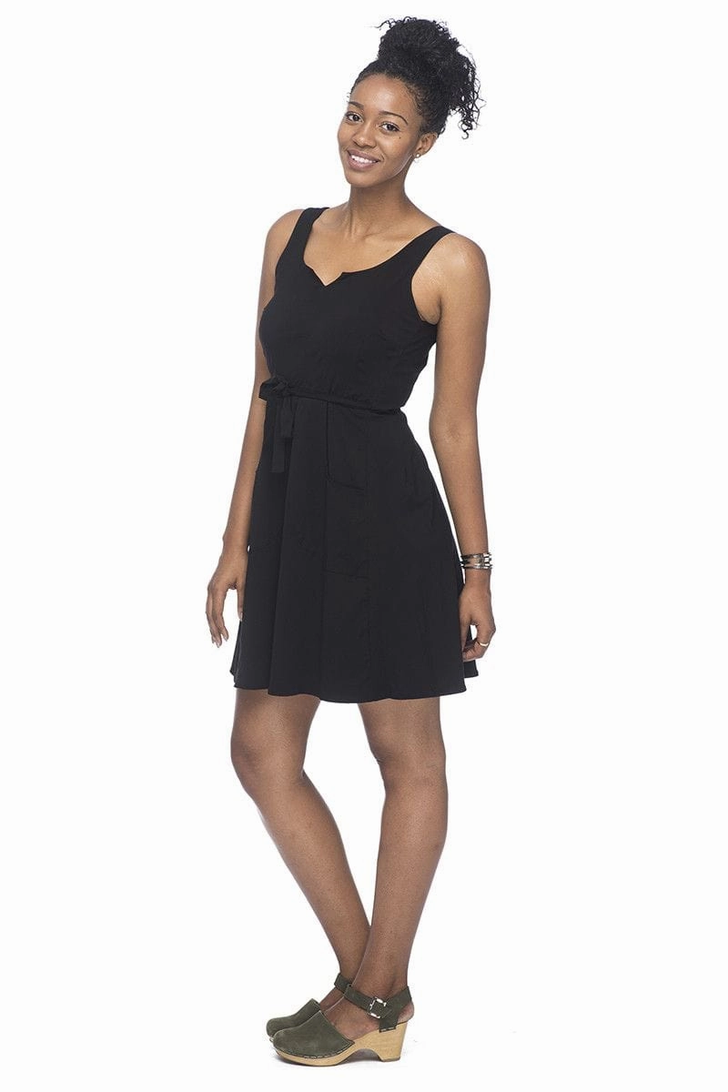Wrap Dress in Black Winter Wrap