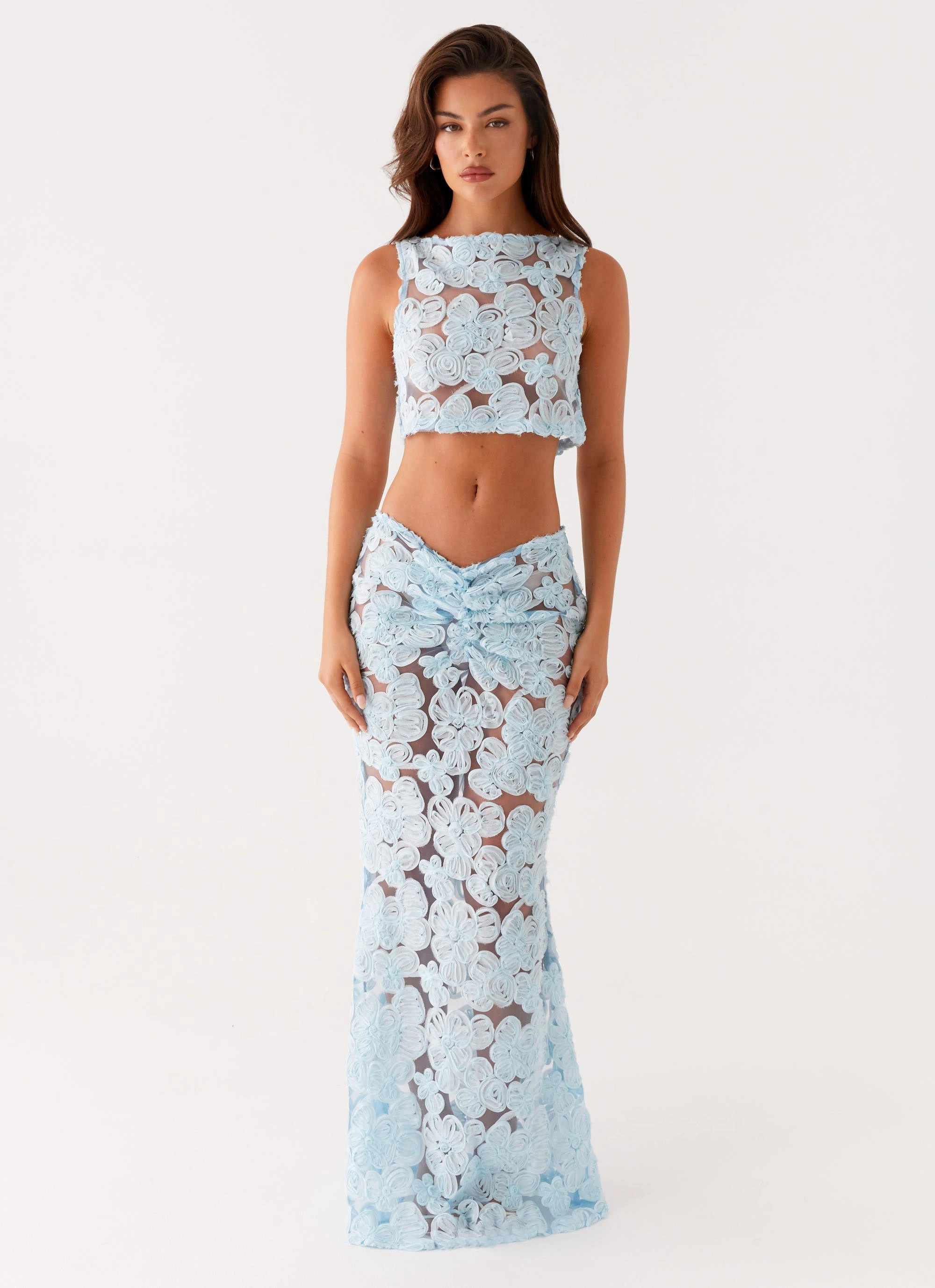 Fiorella Floret Maxi Skirt - Blue City Mood