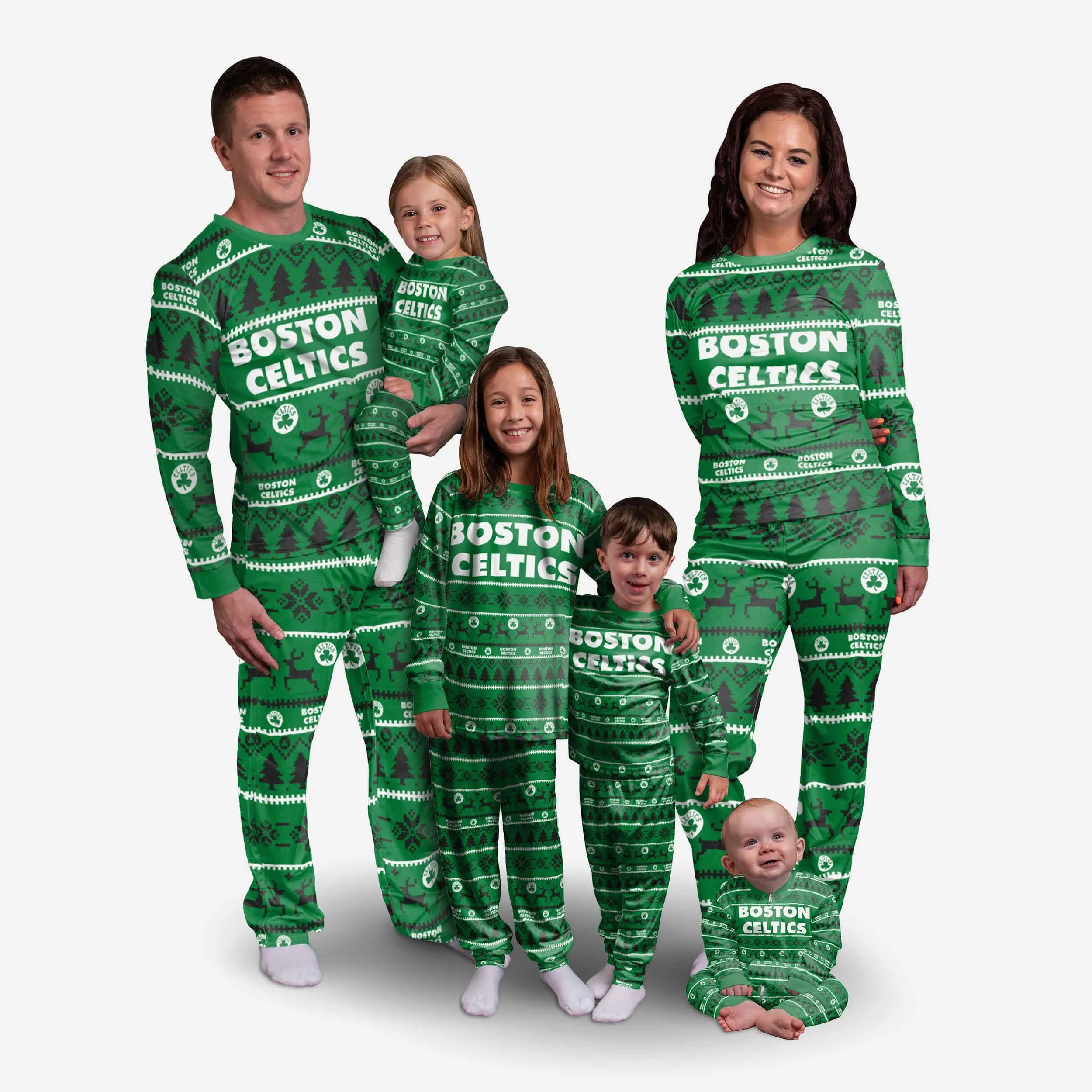 Boston Celtics Toddler Family Holiday Pajamas