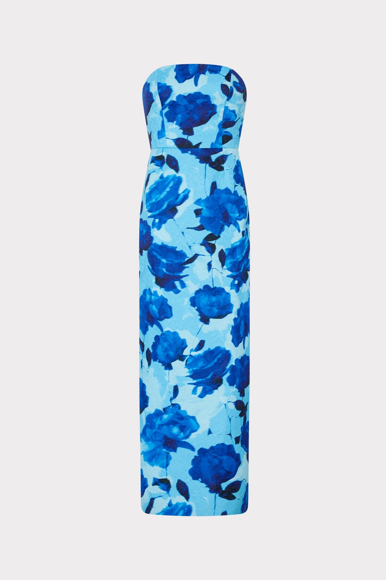 Sheer Overlay Orion Blurred Blossom Jacquard Dress