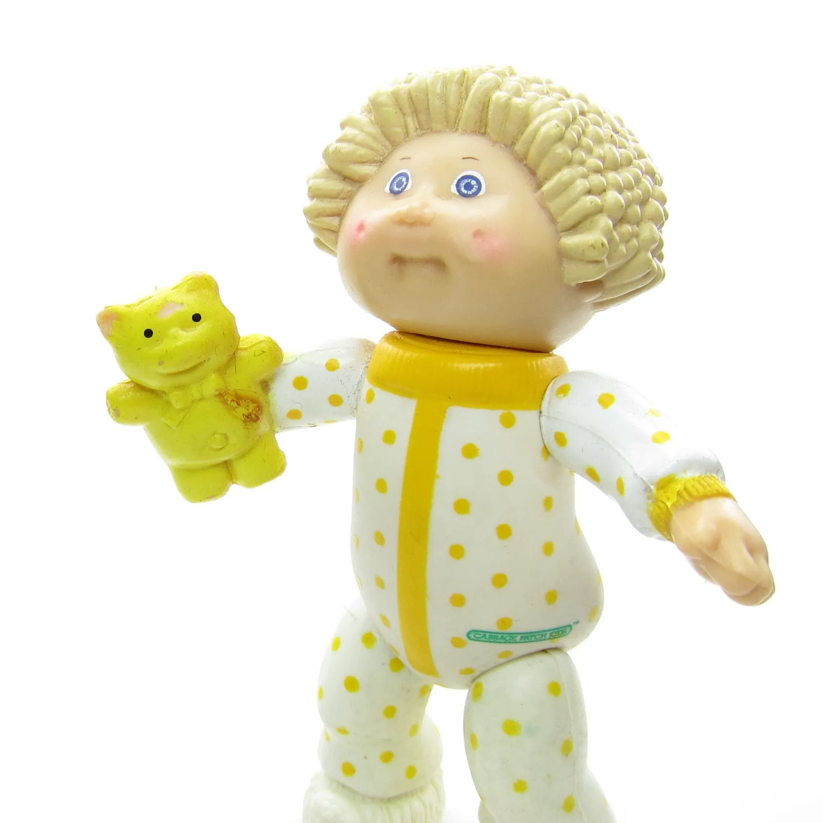 Boy in Pajamas with Teddy Bear Vintage Cabbage Patch Kids Poseable Figure