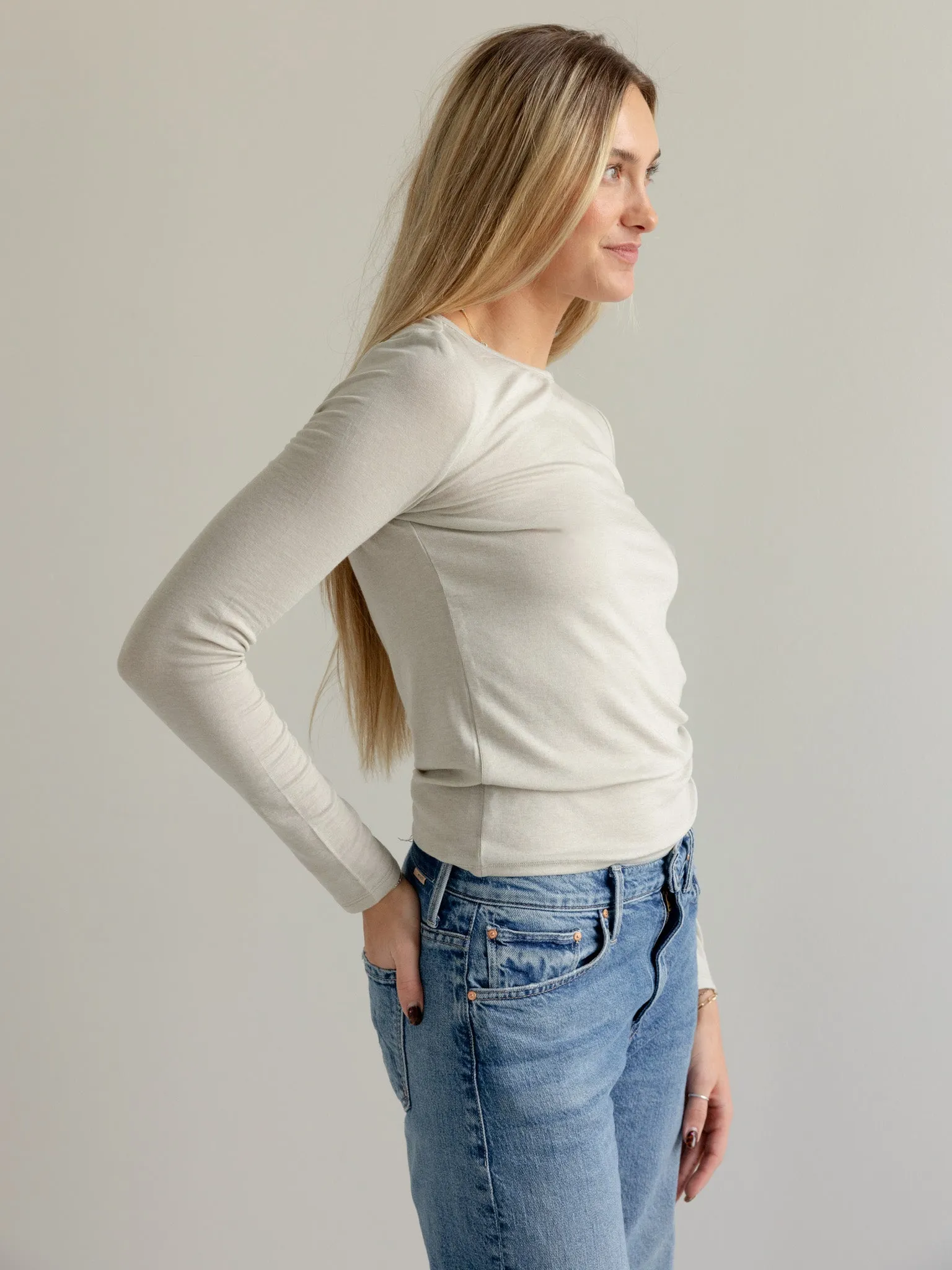 Durable Binding Brandy Long Sleeve - Bone