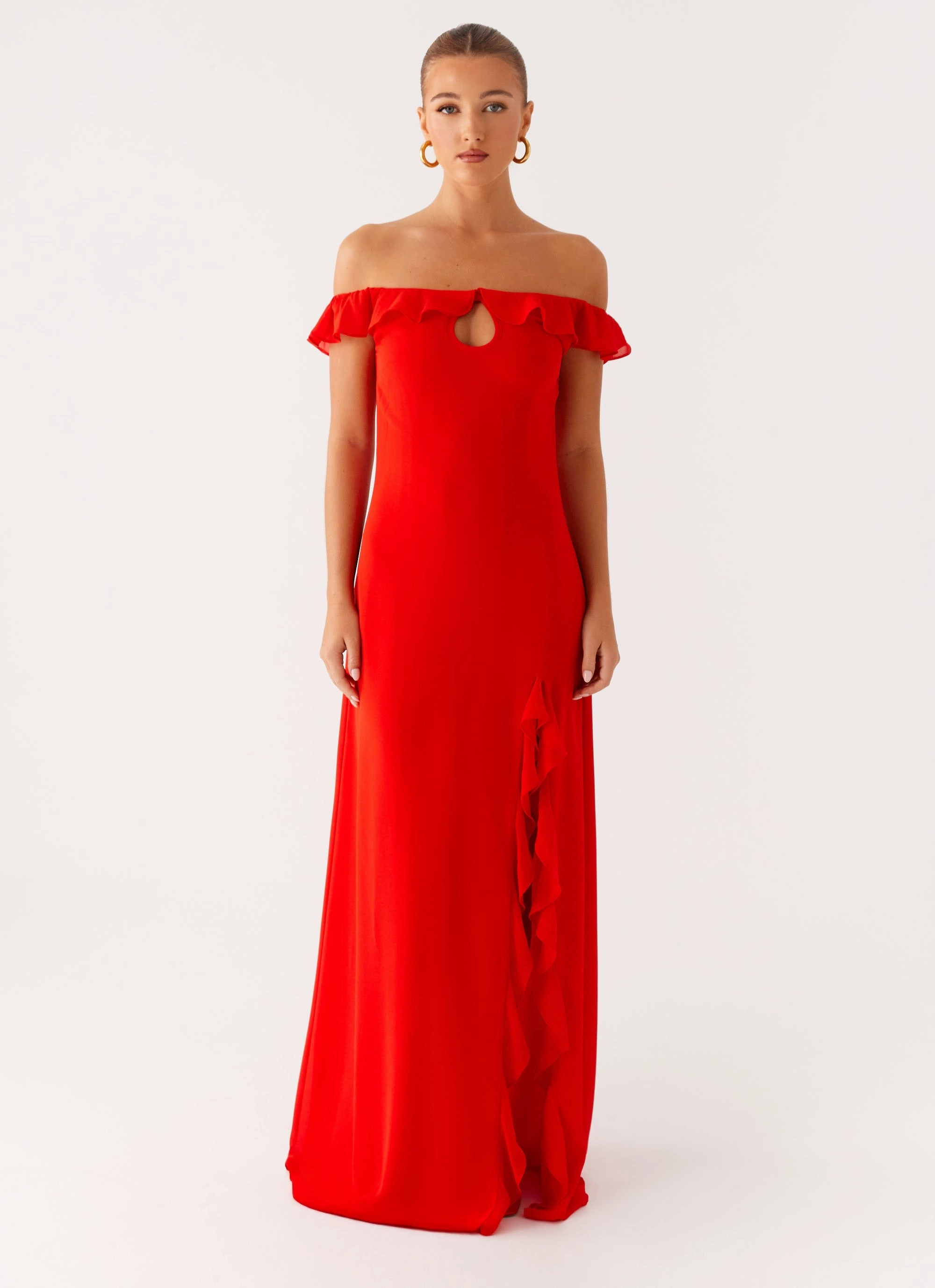 Braxton Maxi Dress - Red Wedding guest