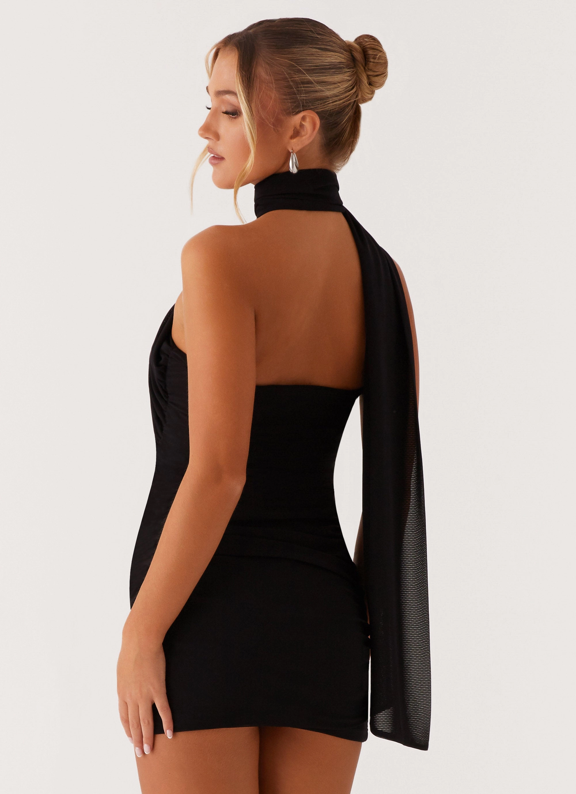Breaking News Mini Dress - Black Smart Design