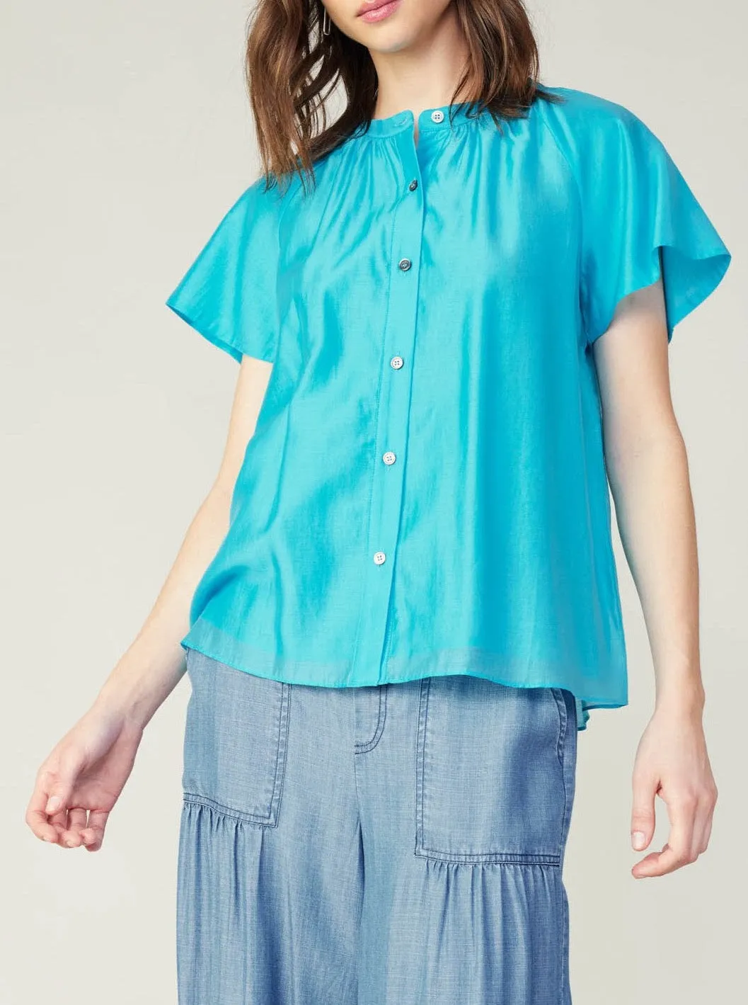 Eco Friendly Dye Process Carrie Top Blue