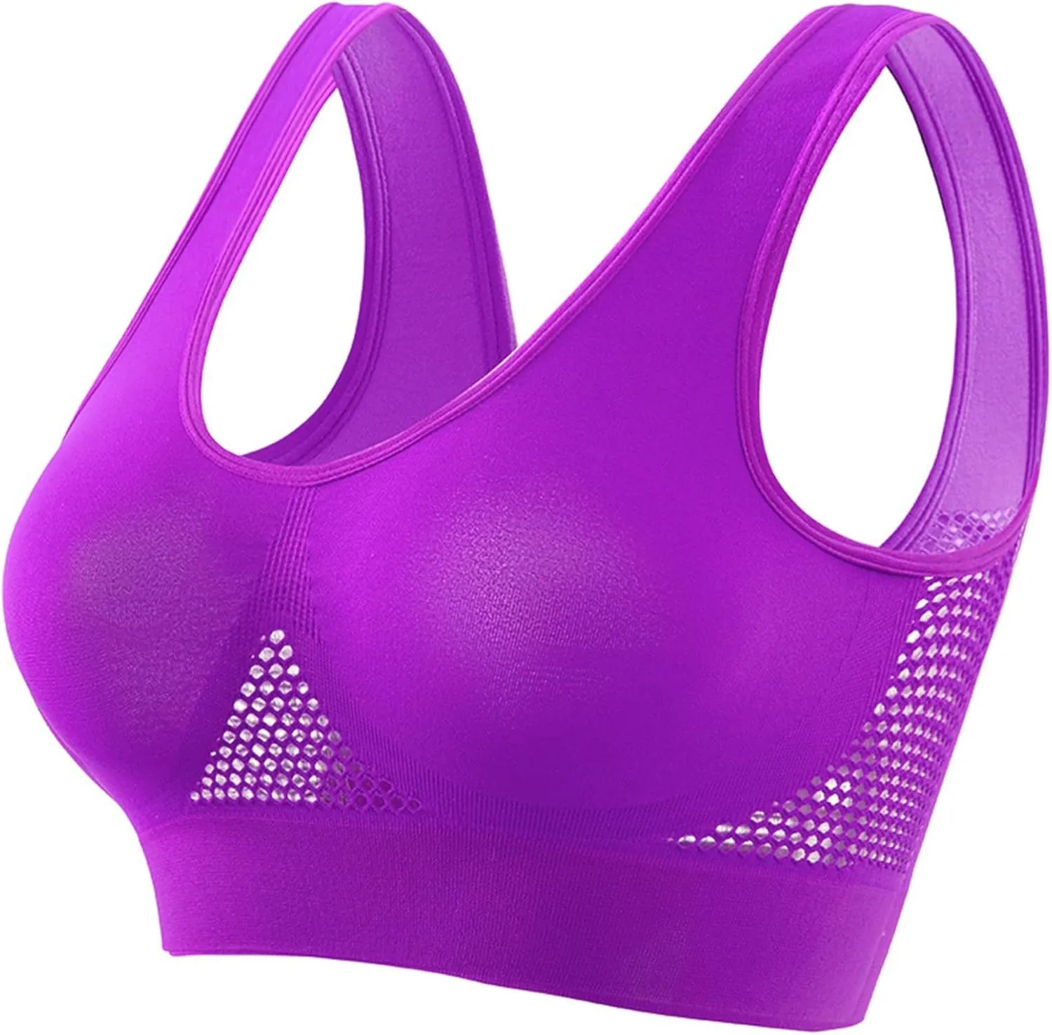 Breathable Cool Liftup Air Bra Large Size Air Bra Breathable and Comfortable Mesh Sports Bra for Womens Racerback Running Bra