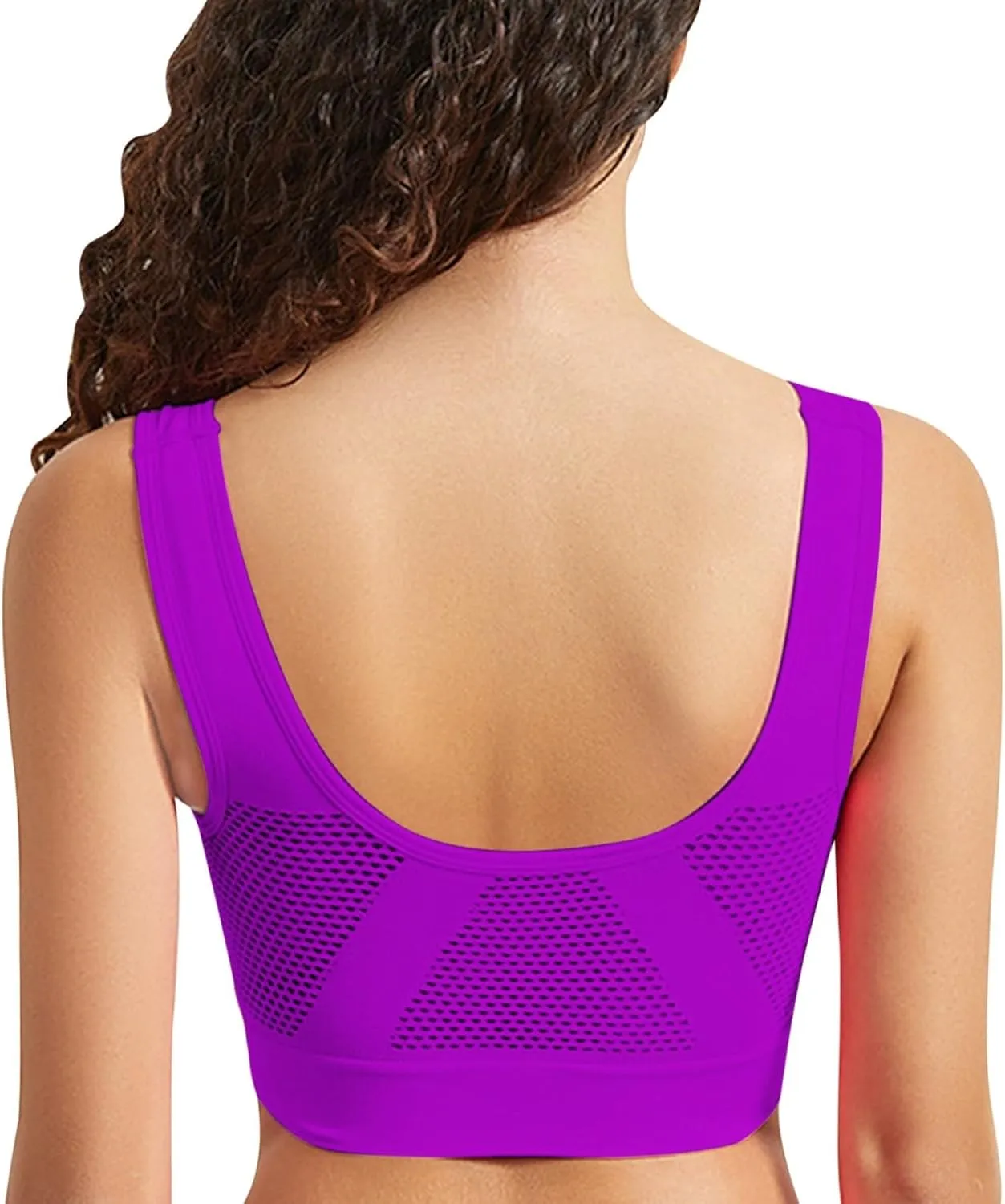 Breathable Cool Liftup Air Bra Large Size Air Bra Breathable and Comfortable Mesh Sports Bra for Womens Racerback Running Bra