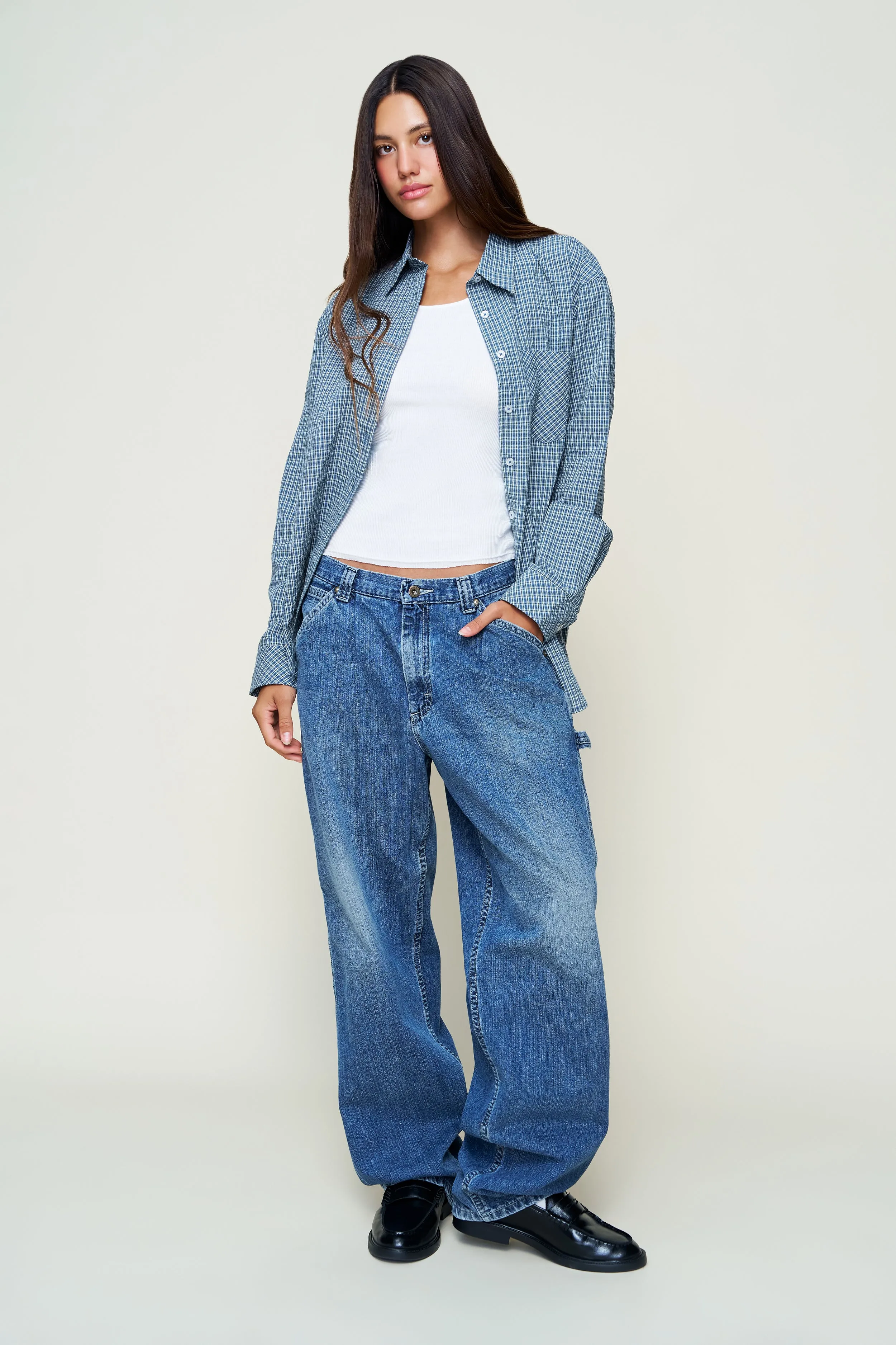 Oona Buttondown Adaptive Waistband Fashionable Shirt